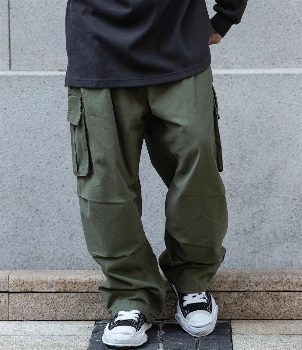 Japanese Brand Multi-pocket street loose casual straight cargo trousers Size US 32 / EU 48 - 1 Thumbnail
