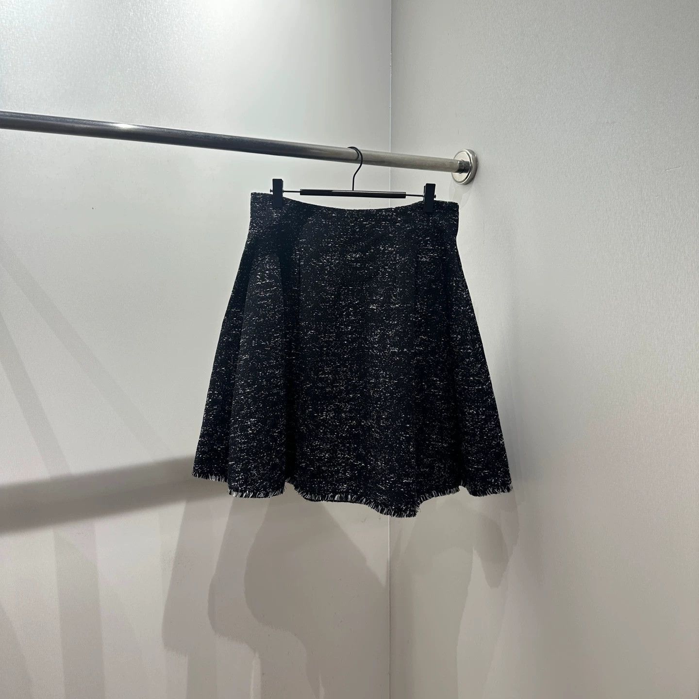 Christian Dior Monsieur Dior mar100 black fringe skirt 42 Size 30" / US 8 / IT 44 - 1 Thumbnail
