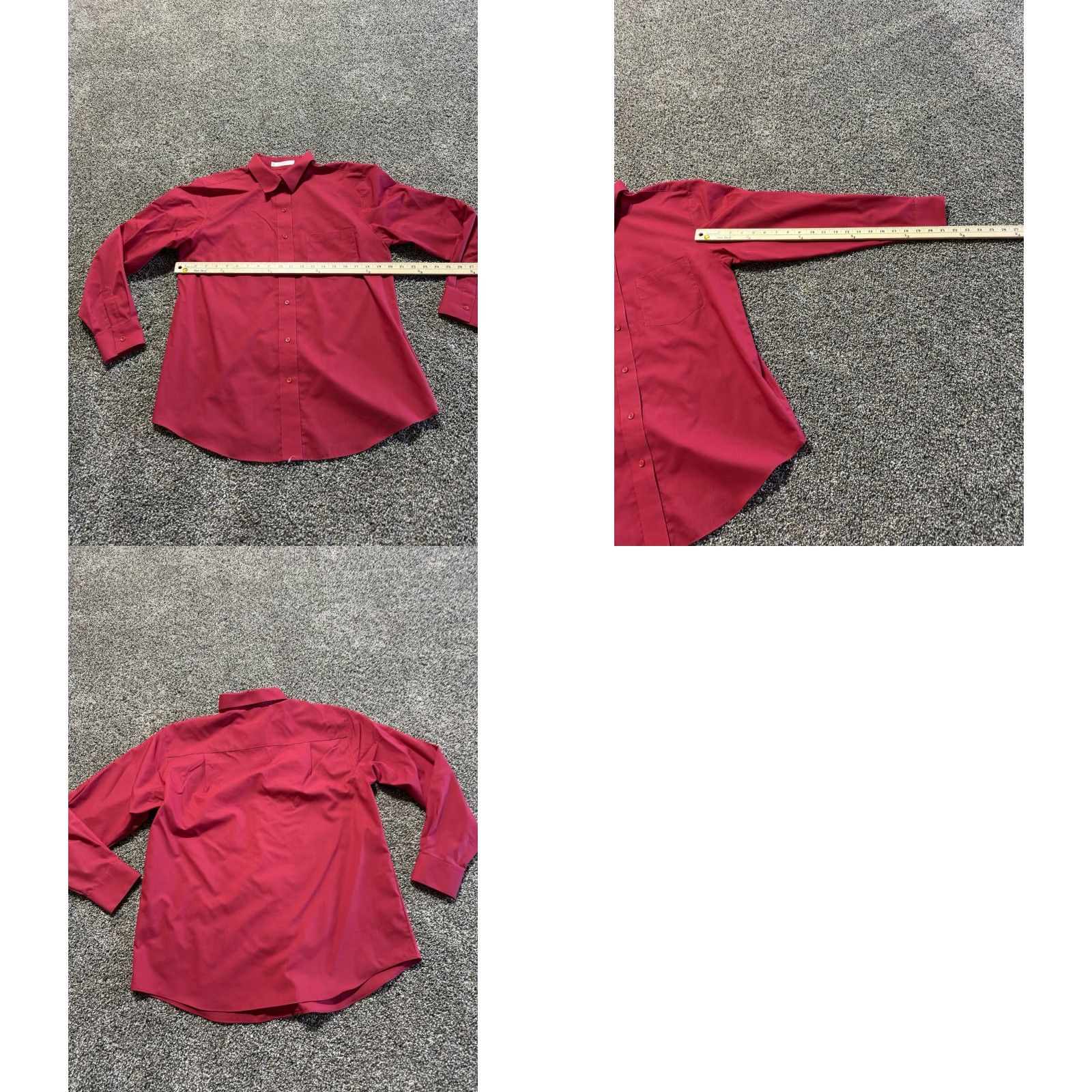 Vintage Foxcroft Shirt Women's Size 12 Red Long Sleeve Button-Up Cotton Blend Casual Dressy? Size XL / US 12-14 / IT 48-50 - 8 Thumbnail