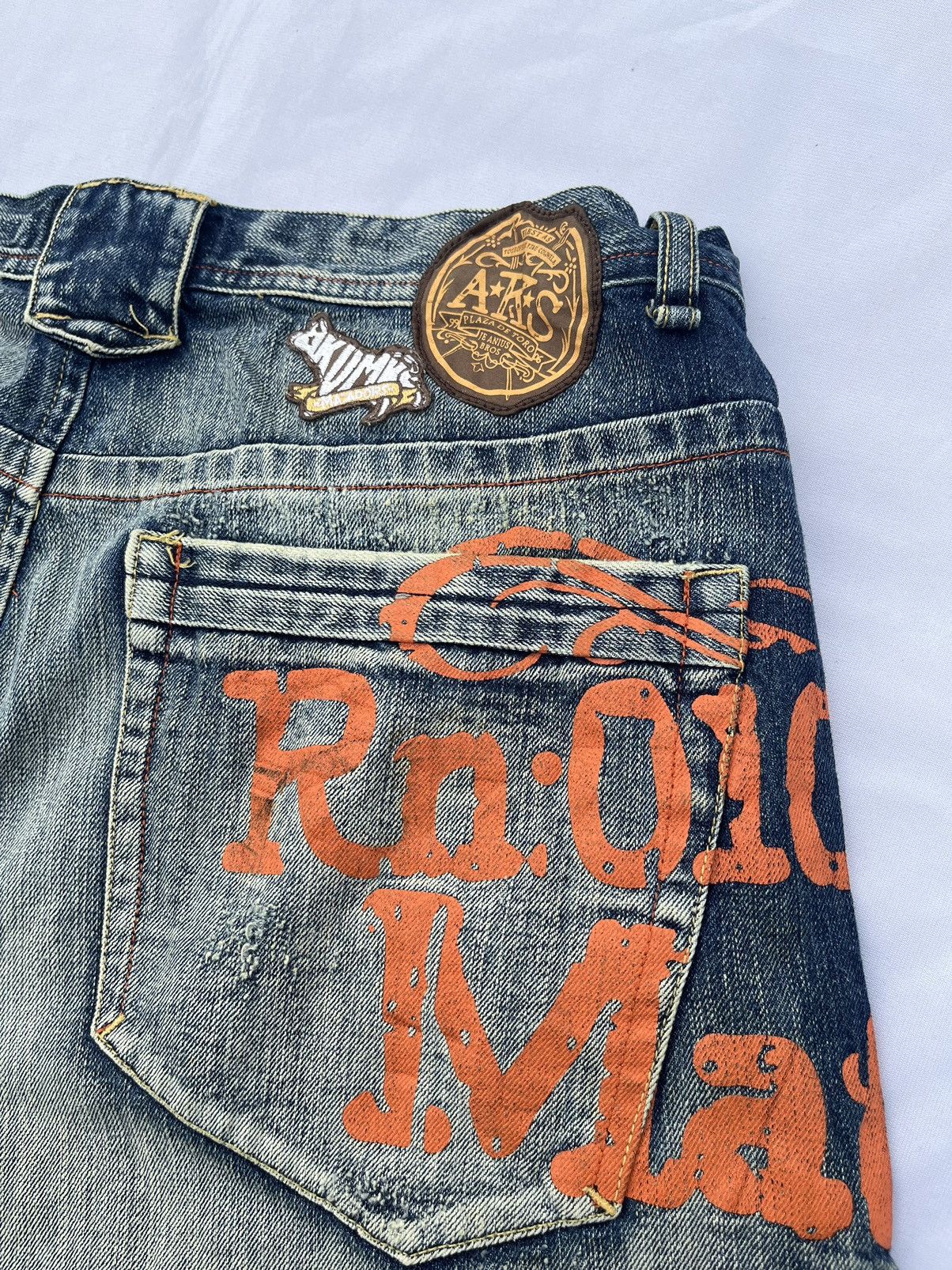 Japanese Brand Y2K Style Faded Jorts Pants Graff by Akademiks Size US 38 / EU 54 - 10 Thumbnail