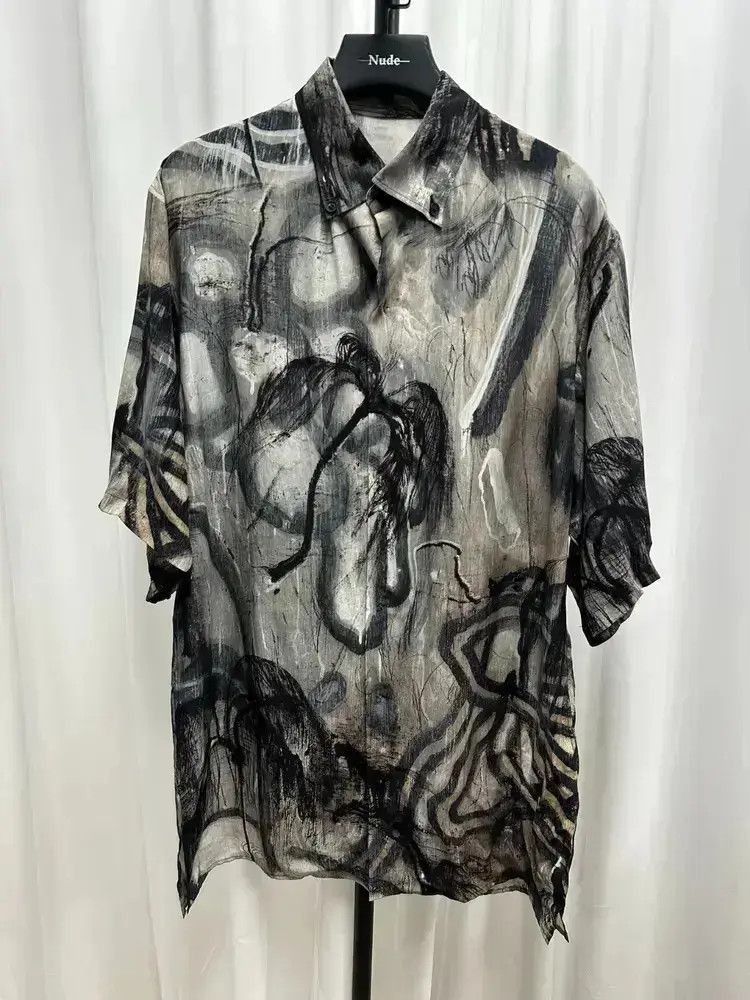 Yohji Yamamoto Sz 3 Yohji Yamamoto Pour Homme Silk Shirt-2507 Size US L / EU 52-54 / 3 - 1 Thumbnail