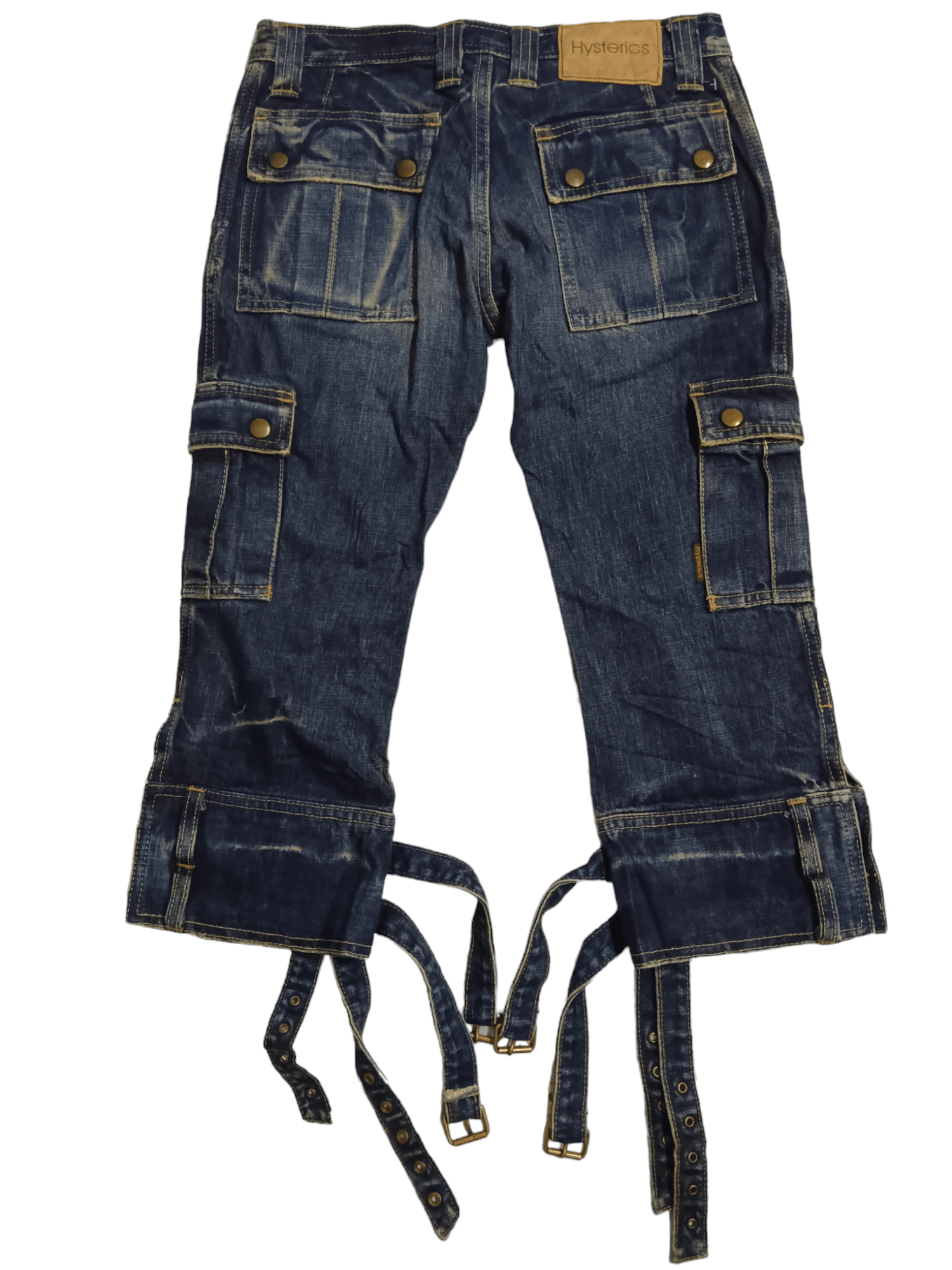 💥Hysteric Glamour💥 Low Rise Bondage Cropped Denim