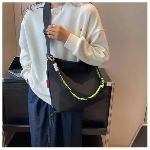 Japanese Brand Unisex Large Nylon Crossbody Bag Size ONE SIZE - 6 Thumbnail