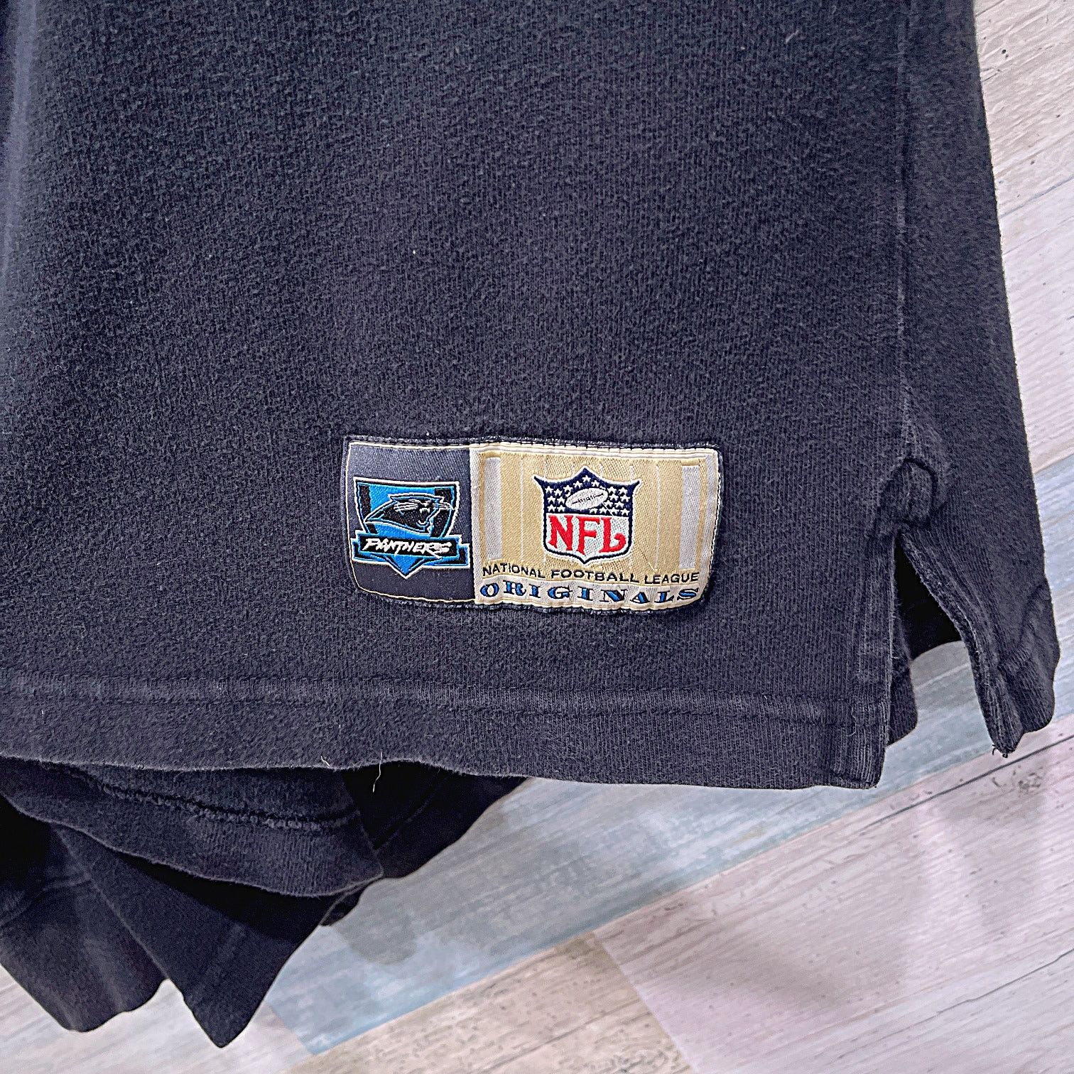 NFL × Vintage CAROLINA PANTHERS Vintage Polo Black Stripe NFL Mens Large Size US L / EU 52-54 / 3 - 4 Thumbnail
