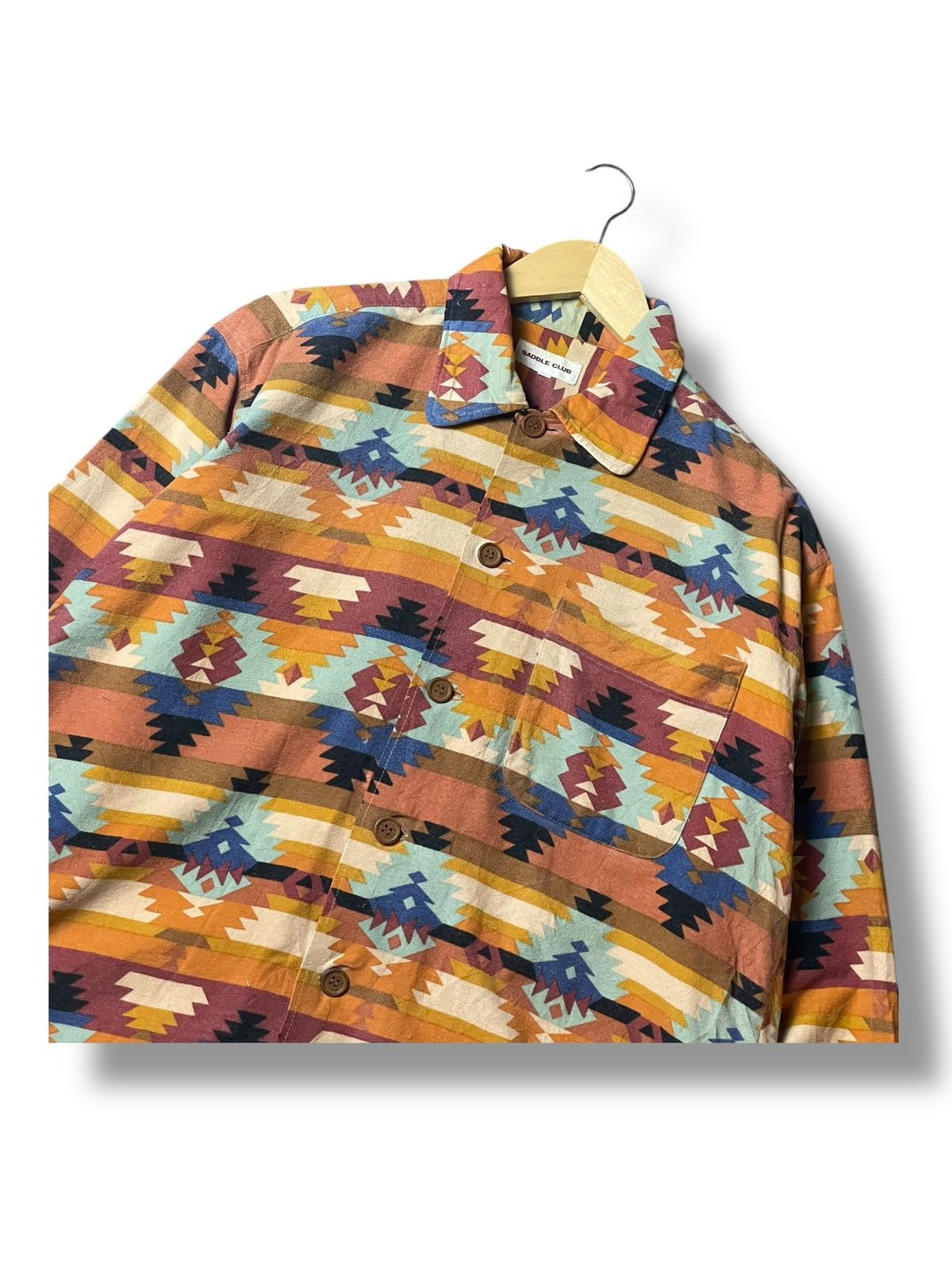 Japanese Brand × Vintage Japanese Brand Unique Abstract Button Up Shirt (93) Size US S / EU 44-46 / 1 - 2 Thumbnail