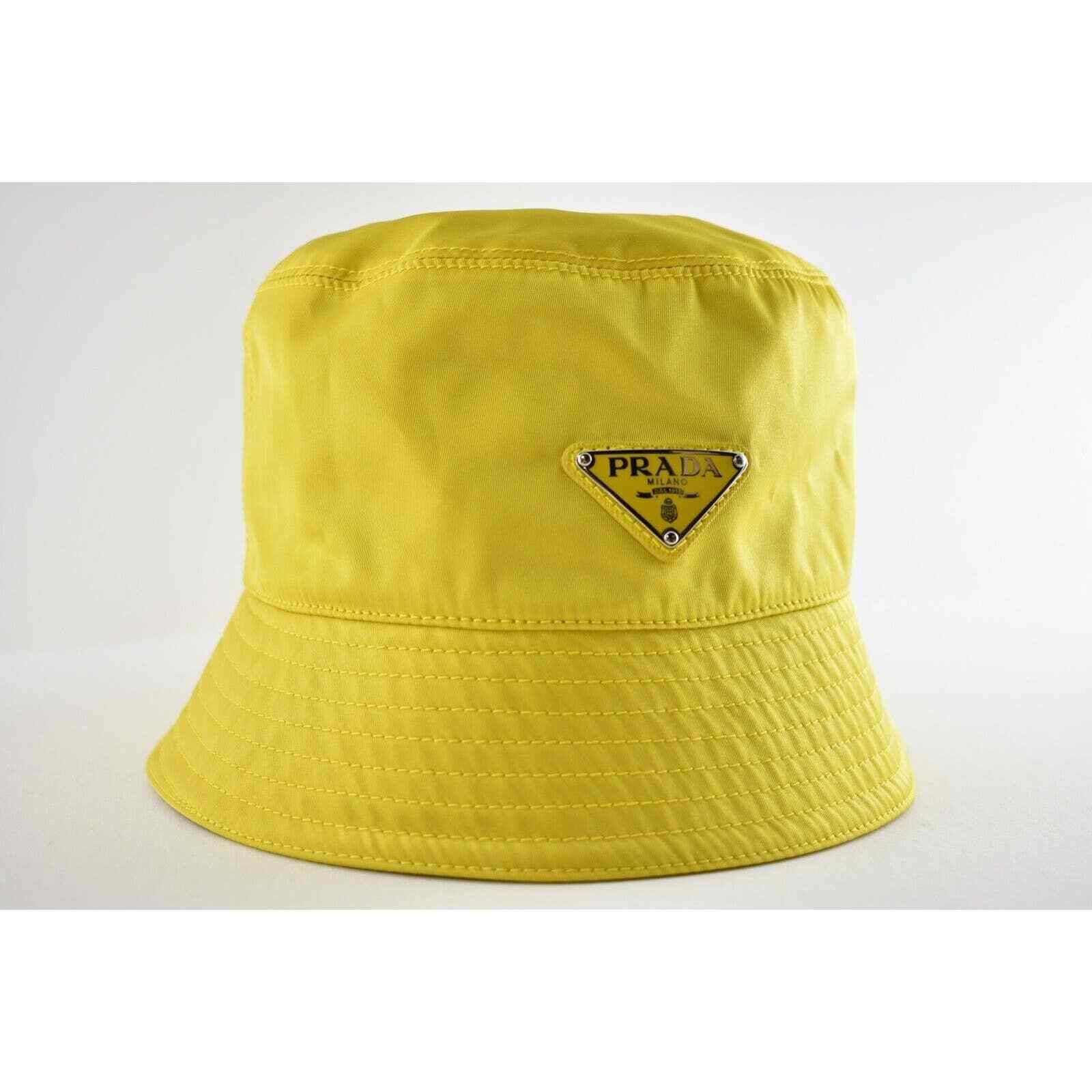 Prada Prada Re-Nylon Triangle Logo Nylon Sun Bucket Hat L Large Size ONE SIZE - 4 Thumbnail