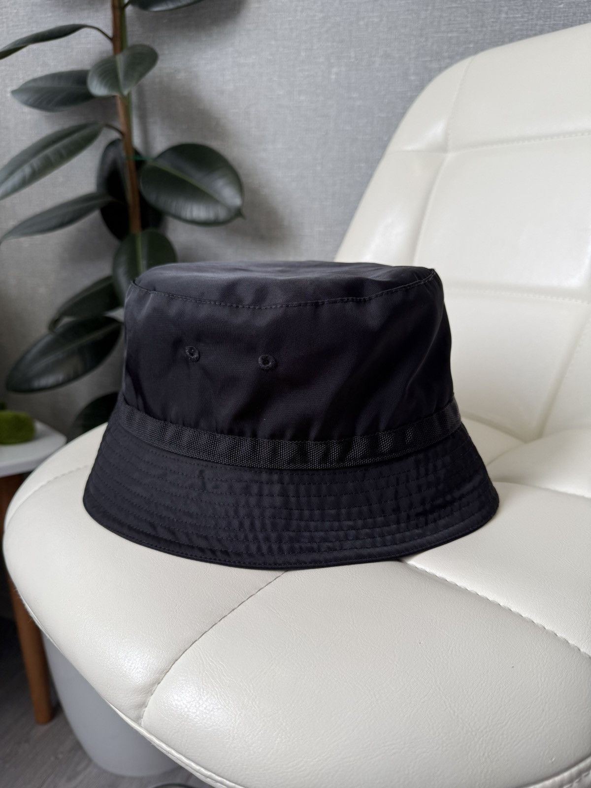 Prada Prada Nylon Bucket Hat Black Panama With Logo Made in Italy Size ONE SIZE - 9 Thumbnail