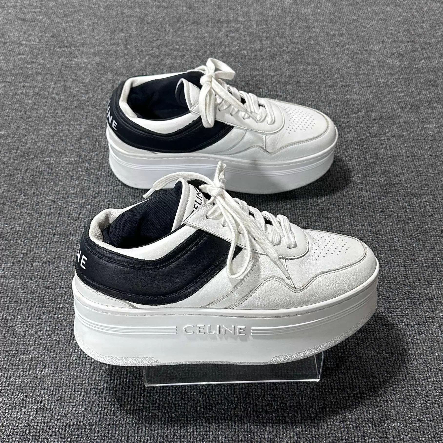 Celine Celine white letter logo platform skate shoes 37 98 new Size US 6.5 / IT 36.5 - 4 Thumbnail
