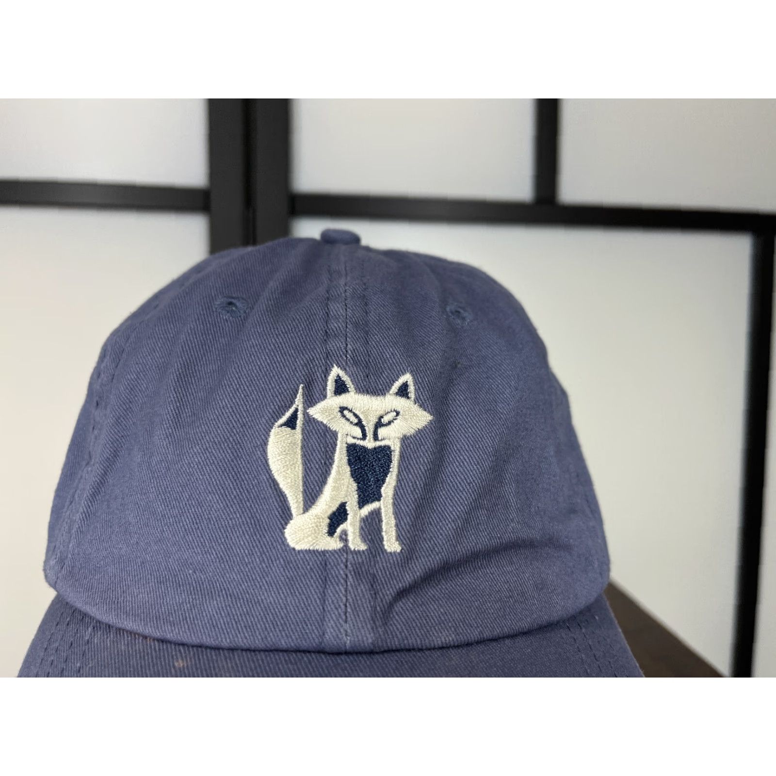 Good American American Dry Goods Hat Adult One Size Blue Cotton Twill Snapback Fox Strap Back Solid Outdoor Size ONE SIZE - 2 Thumbnail
