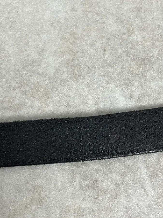 Dolce & Gabbana 2000s Dolce & Gabbana Propaganda Black Leather Belt Size ONE SIZE - 5 Thumbnail