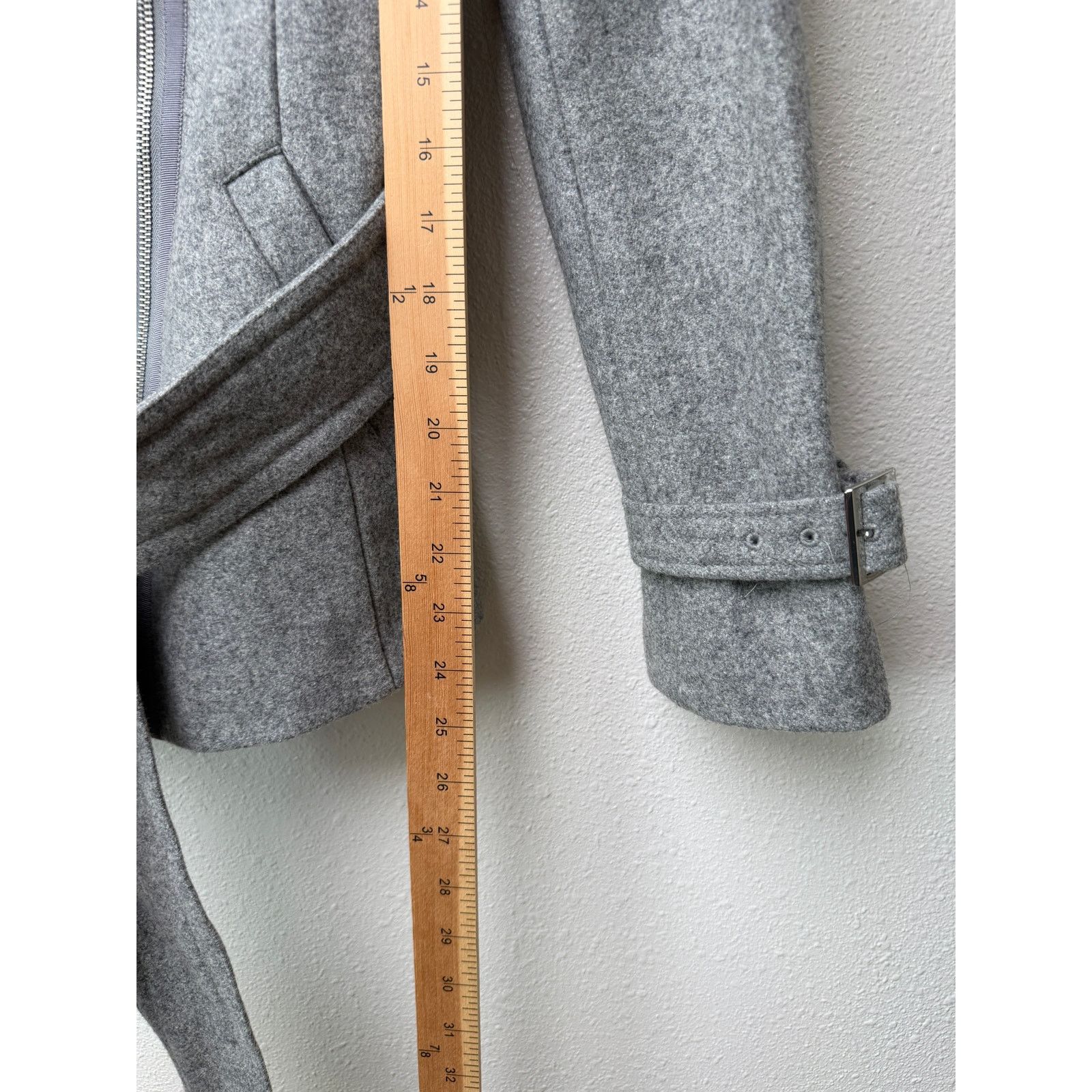 Ted Baker Ted Baker Gray Belted Zip Jacket Womens US 4 Heathered Coat Size S / US 4 / IT 40 - 15 Thumbnail