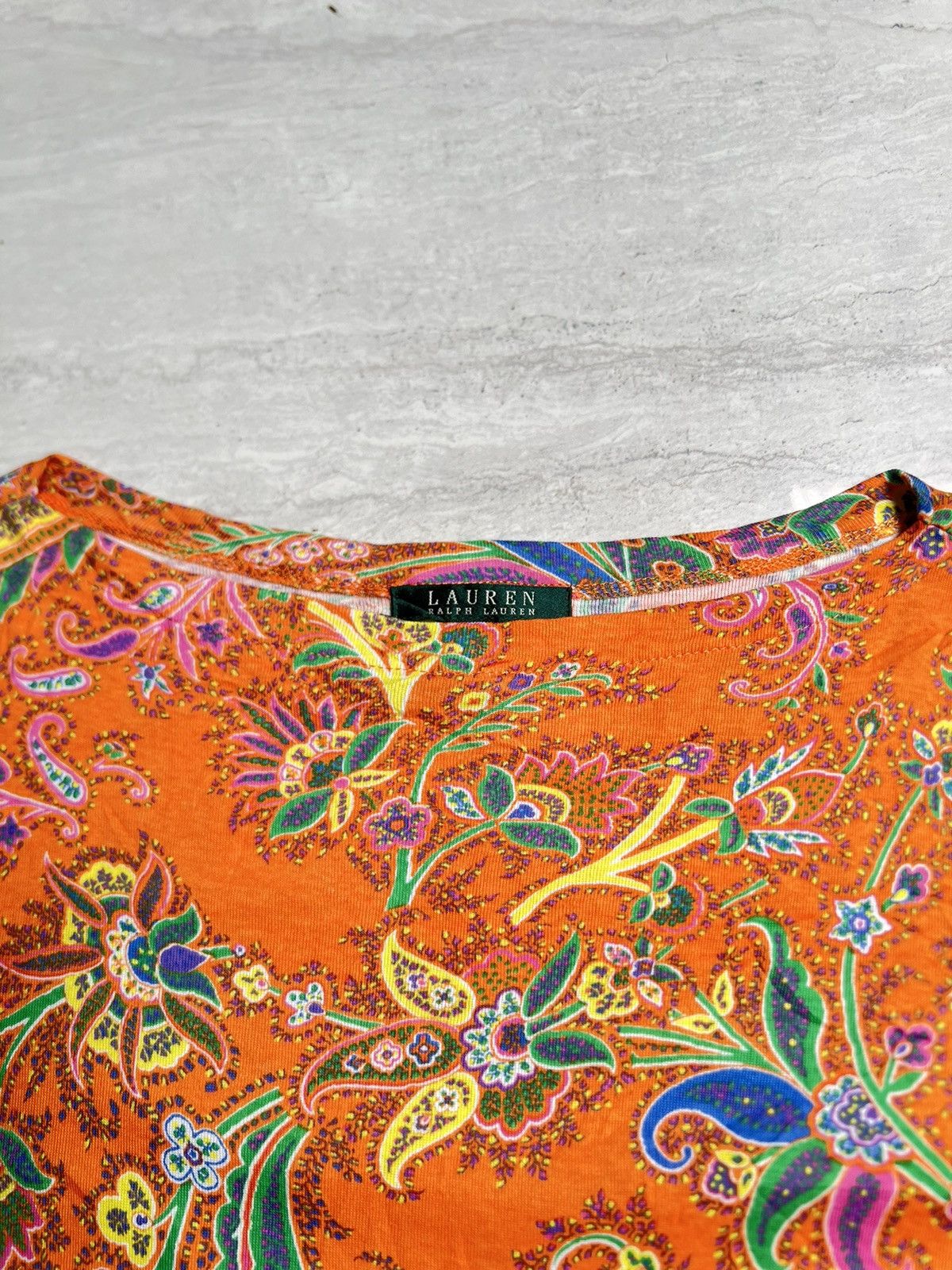 Ralph Lauren RALPH LAUREN Paisley Bandana Motive Orange T-shirt Size US XS / EU 42 / 0 - 5 Thumbnail