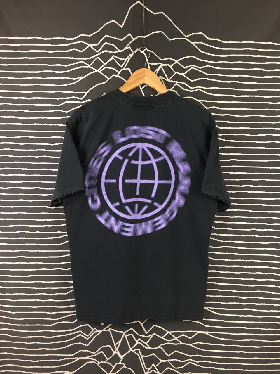 image of Vintage Lost Management Cities Lmc Big Logo Spell Out Tee in Black, Men's (Size Medium)