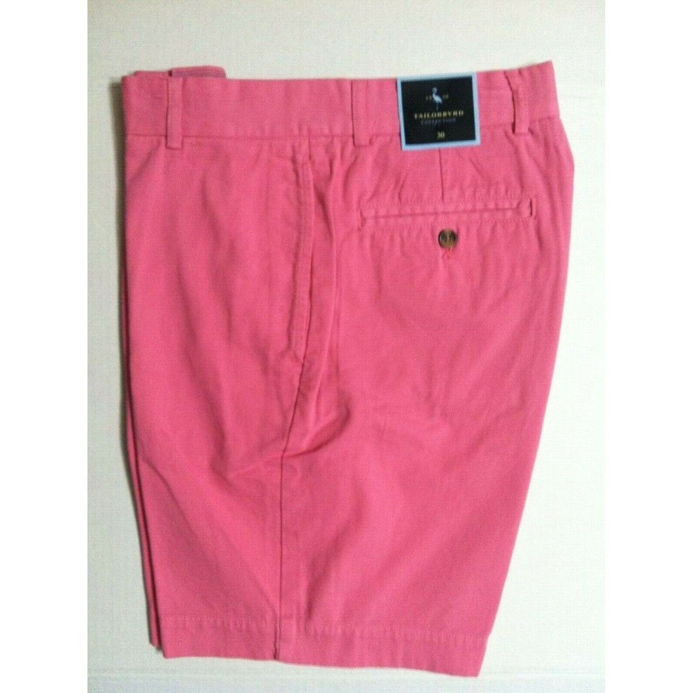 Tailorbyrd TAILORBYRD MENS NEW PINK 100%COTTON CASUAL SHORTS SIZE: 30 Size US 30 / EU 46 - 2 Thumbnail
