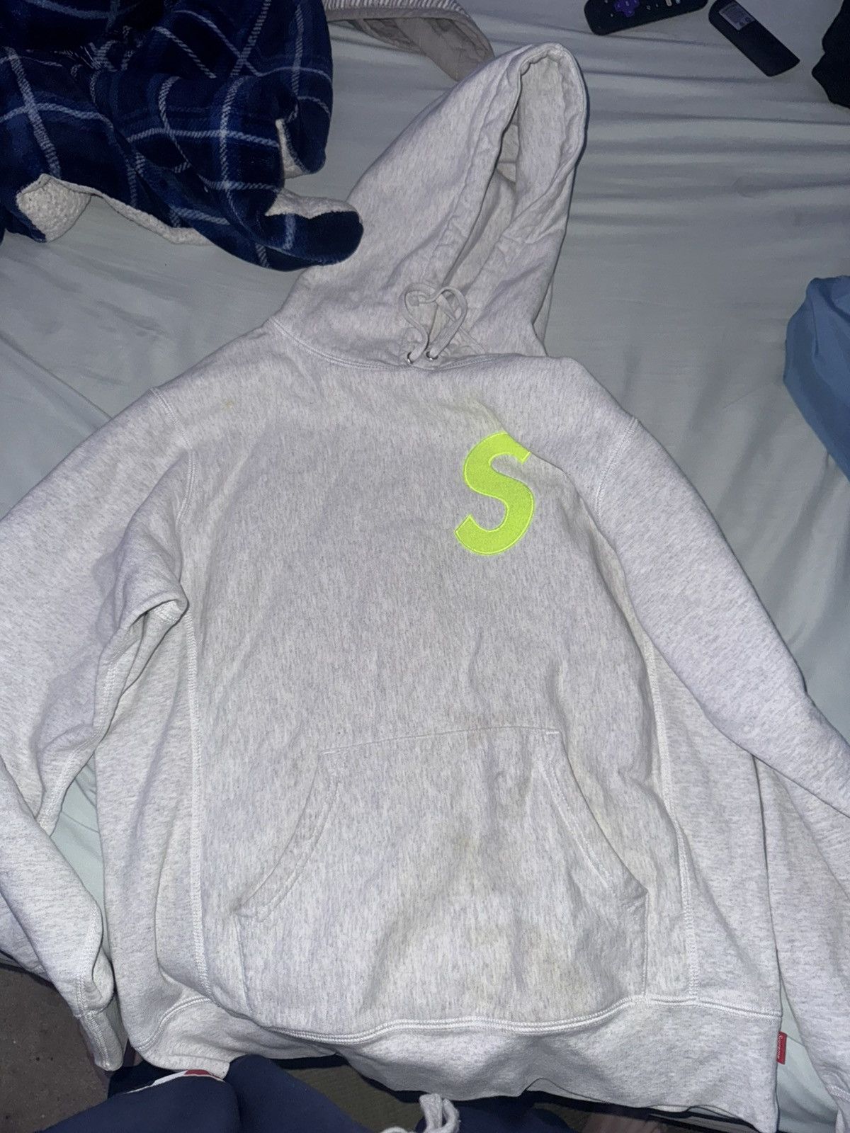 Supreme supreme ash gray “S logo” hoodie Size US M / EU 48-50 / 2 - 1 Thumbnail