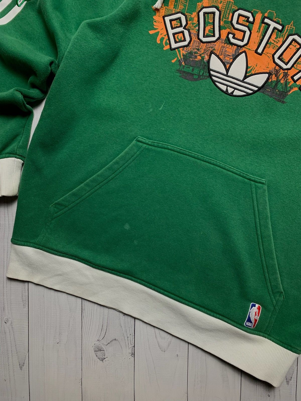 Vintage adidas Boston Celtics Basketball hoodie green rare S