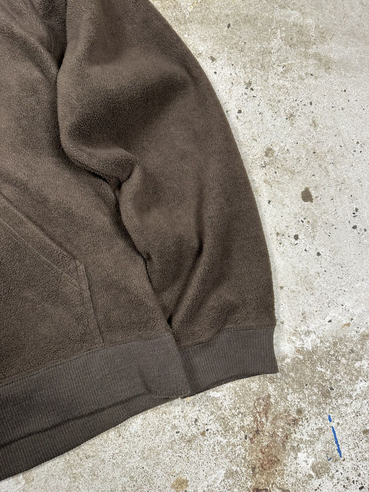 Quiksilver × Vintage Vintage Y2K Quiksilver Brown Fleece Sherpa Hoodie Big Logo Size US L / EU 52-54 / 3 - 4 Thumbnail