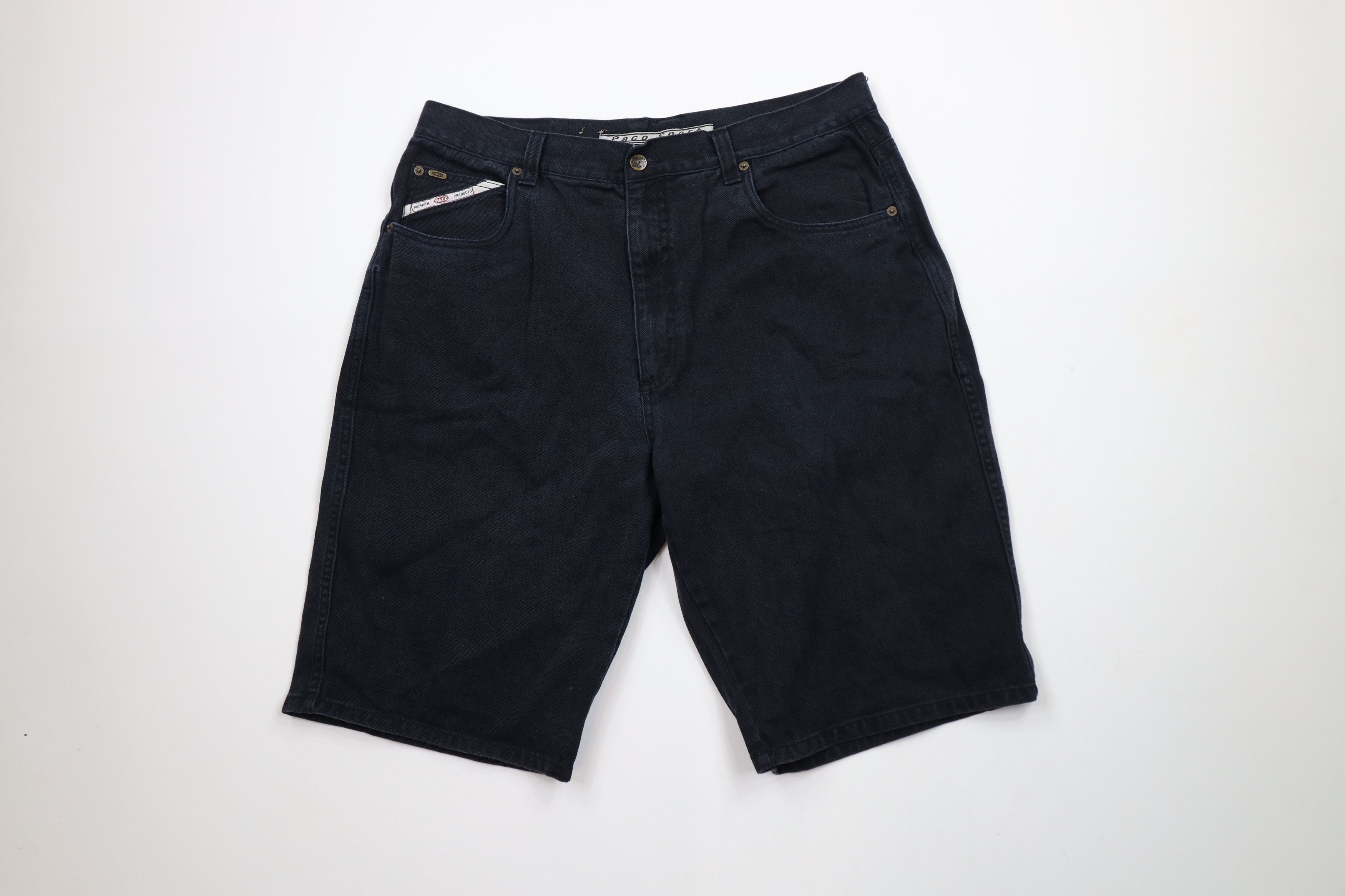Vintage Vintage 90s Streetwear Relaxed Fit Denim Jean Shorts Jorts Size US 34 / EU 50 - 1 Thumbnail