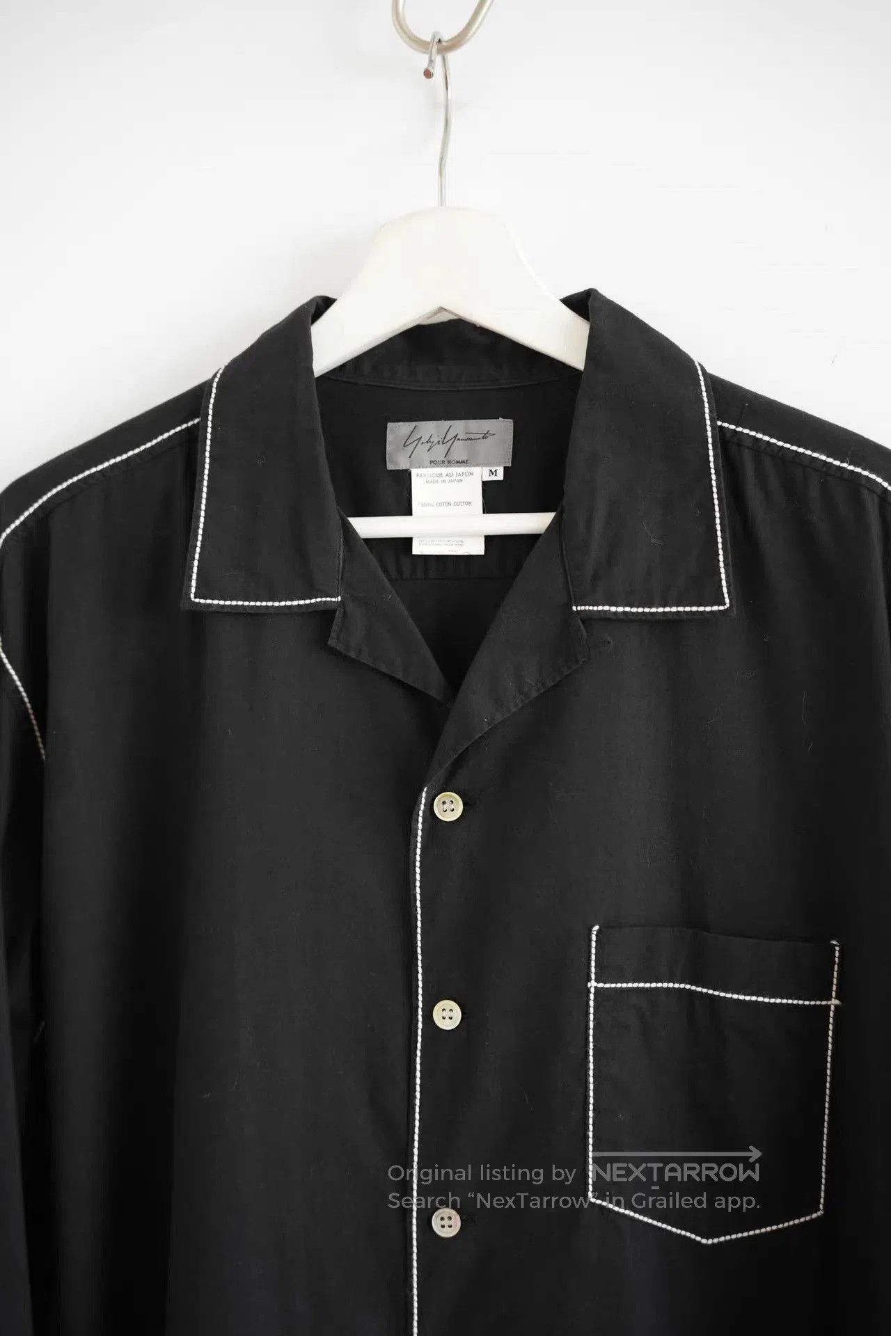 Yohji Yamamoto Black Long Sleeve Button. Size US M / EU 48-50 / 2 - 3 Thumbnail