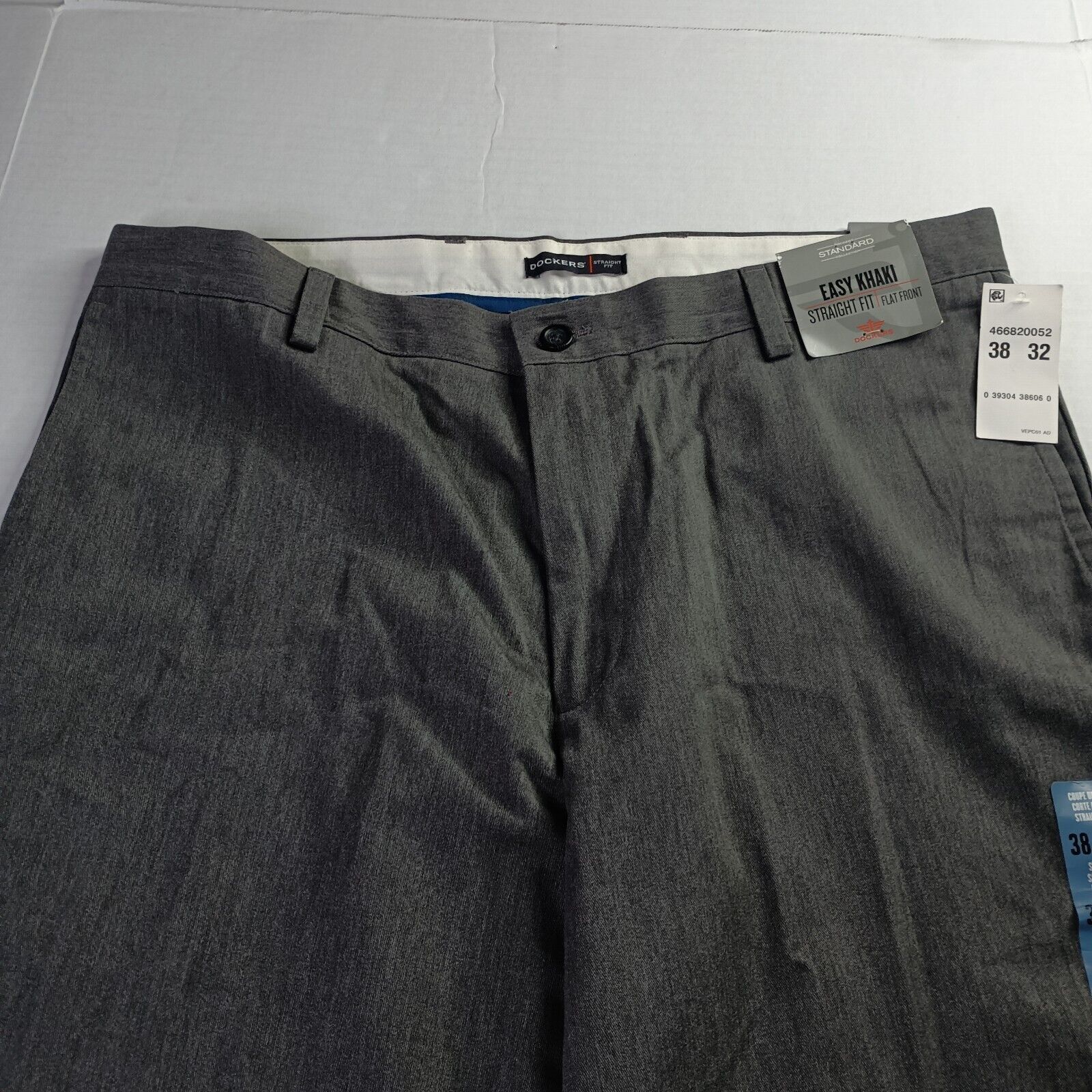 Dockers Dockers Easy Khakis Pants Men's 38x32 Gray Straight Fit Size US 38 / EU 54 - 3 Thumbnail