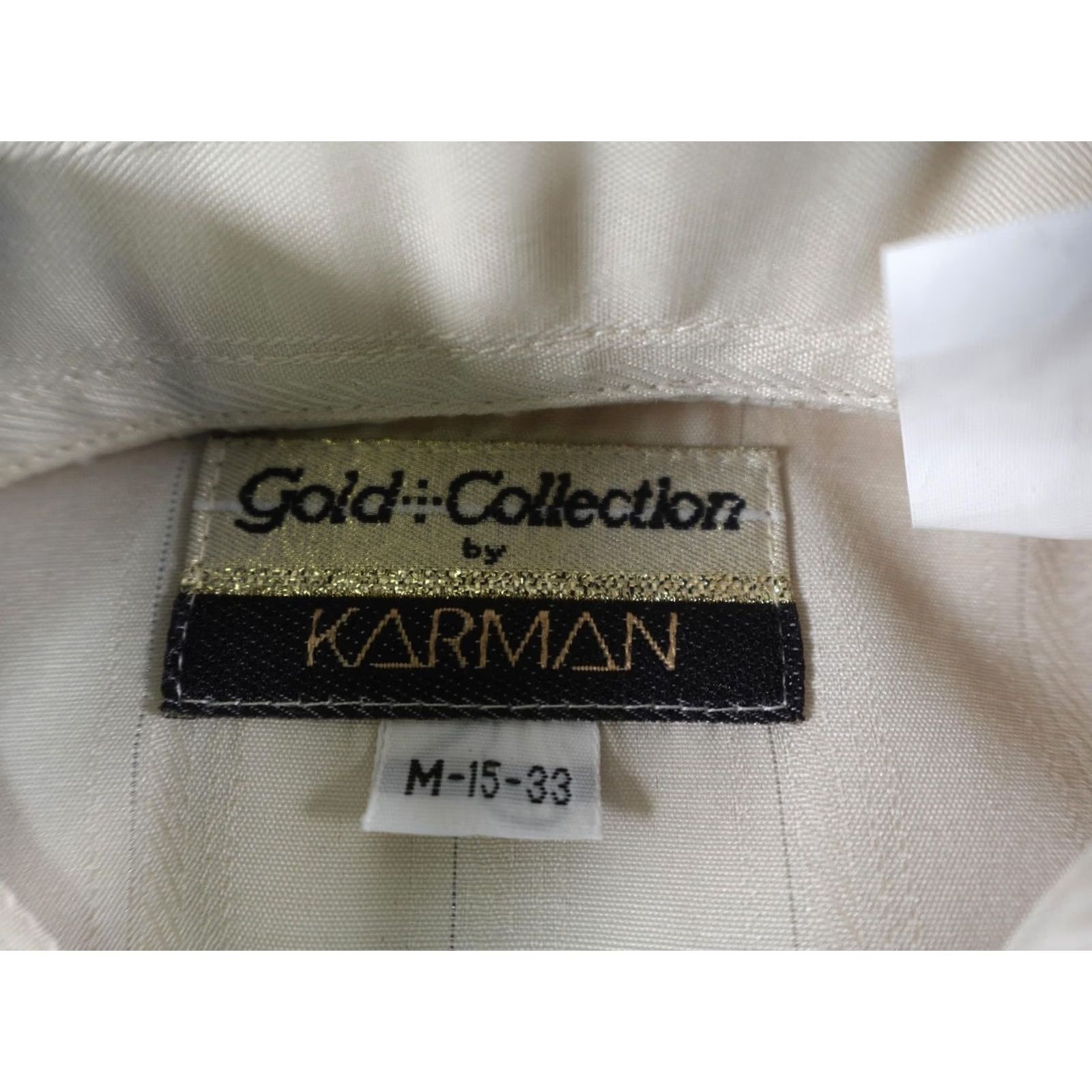 Armani Western Pearl Snap Shirt Mens Medium 15-33 Beige Cowboy Rodeo Ranch Square Dance Buttons Snap Front Cuffs Western Yoke Size US M / EU 48-50 / 2 - 6 Thumbnail