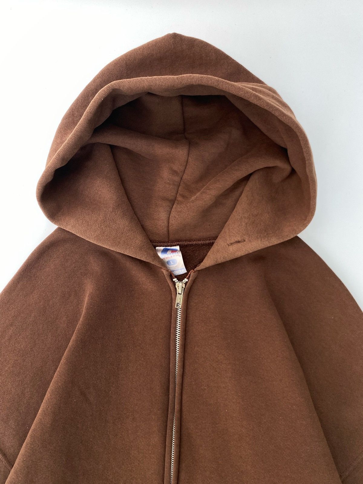Russell Athletic Sunfaded Choco Brown Russell Athletic Boxy Zip Hoodie Size US L / EU 52-54 / 3 - 4 Thumbnail