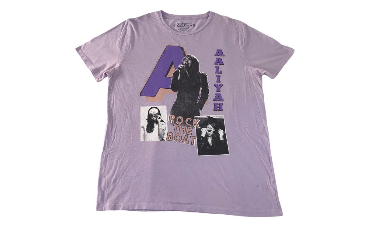 Band Tees Aaliyah Rock The Boat Second Single Album Printed Tee Size US L / EU 52-54 / 3 - 1 Thumbnail