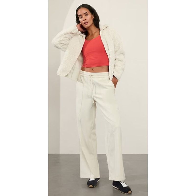 Athleta Athleta Pant Women Large Bone Endeavor High Rise Relaxed Size 34" / US 12 / IT 48 - 2 Thumbnail