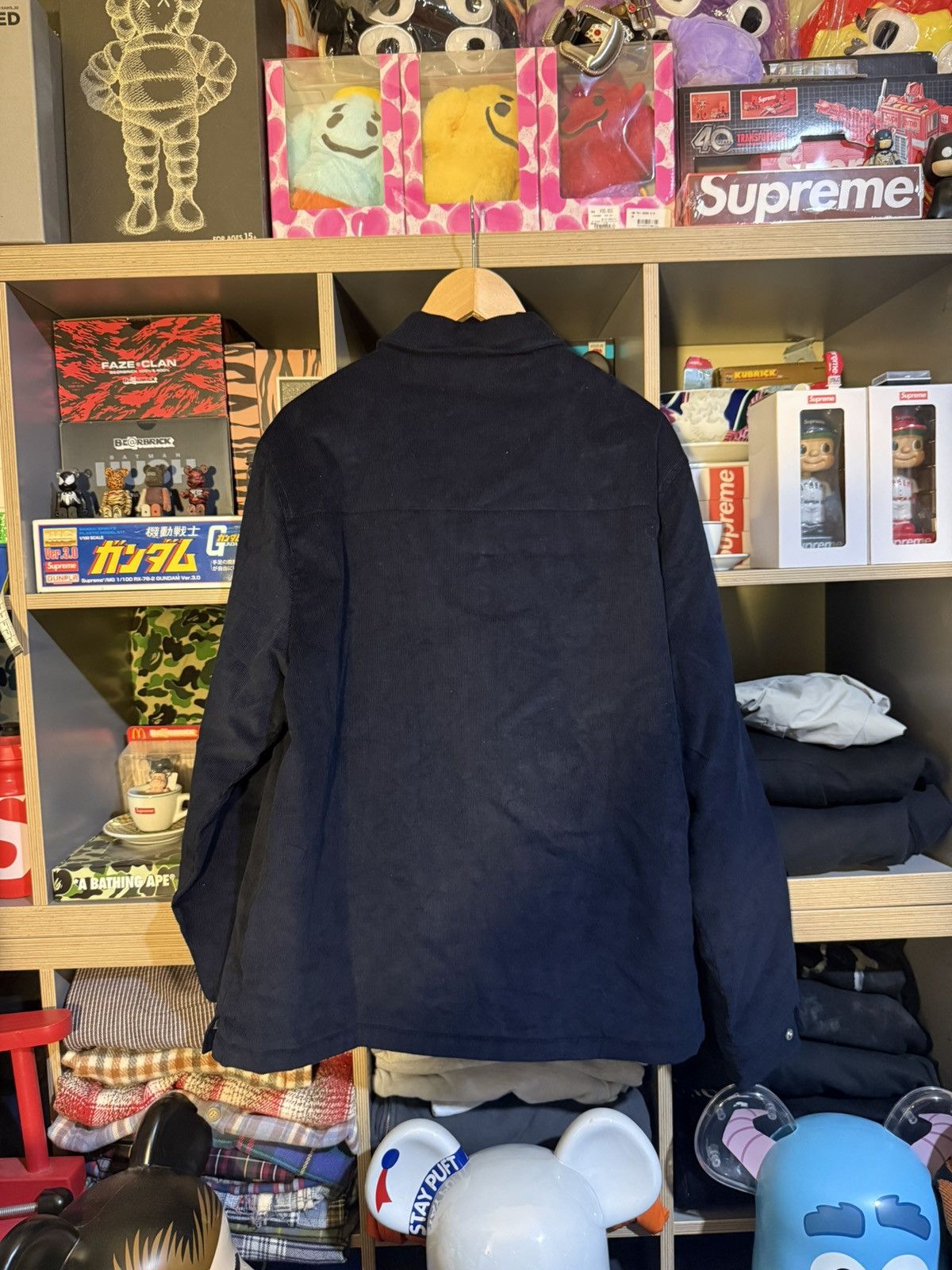 Prada Prada Corduroy Logo Snap Button Up Navy Shirt Jacket Size US L / EU 52-54 / 3 - 3 Thumbnail