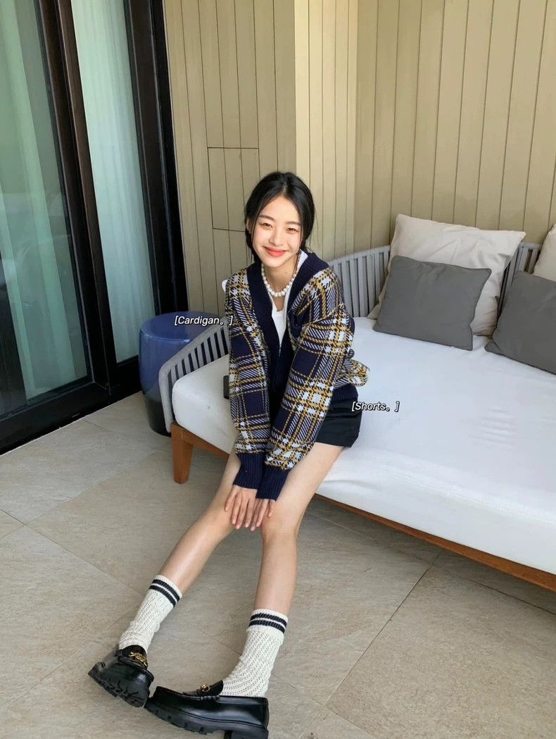 Saint Laurent Paris saint Laurent paris21 FW Madras tweed plaid sweater 2503-N Size XS / US 0-2 / IT 36-38 - 6 Thumbnail