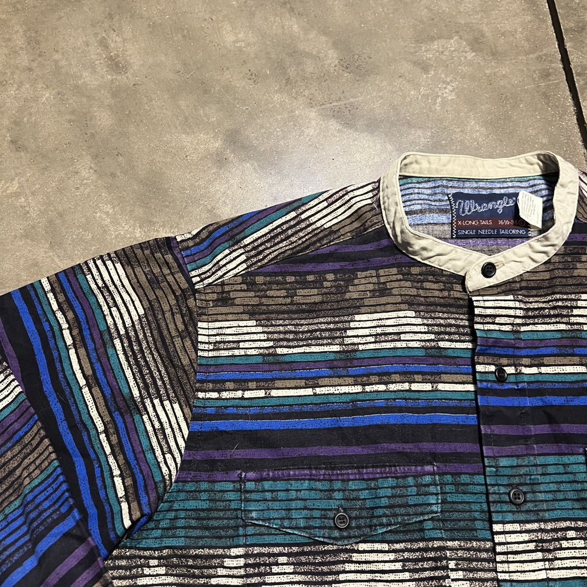 Wrangler Vintage Wrangler Aztec Button Up Shirt Mandarin Western 90s Size US L / EU 52-54 / 3 - 6 Thumbnail