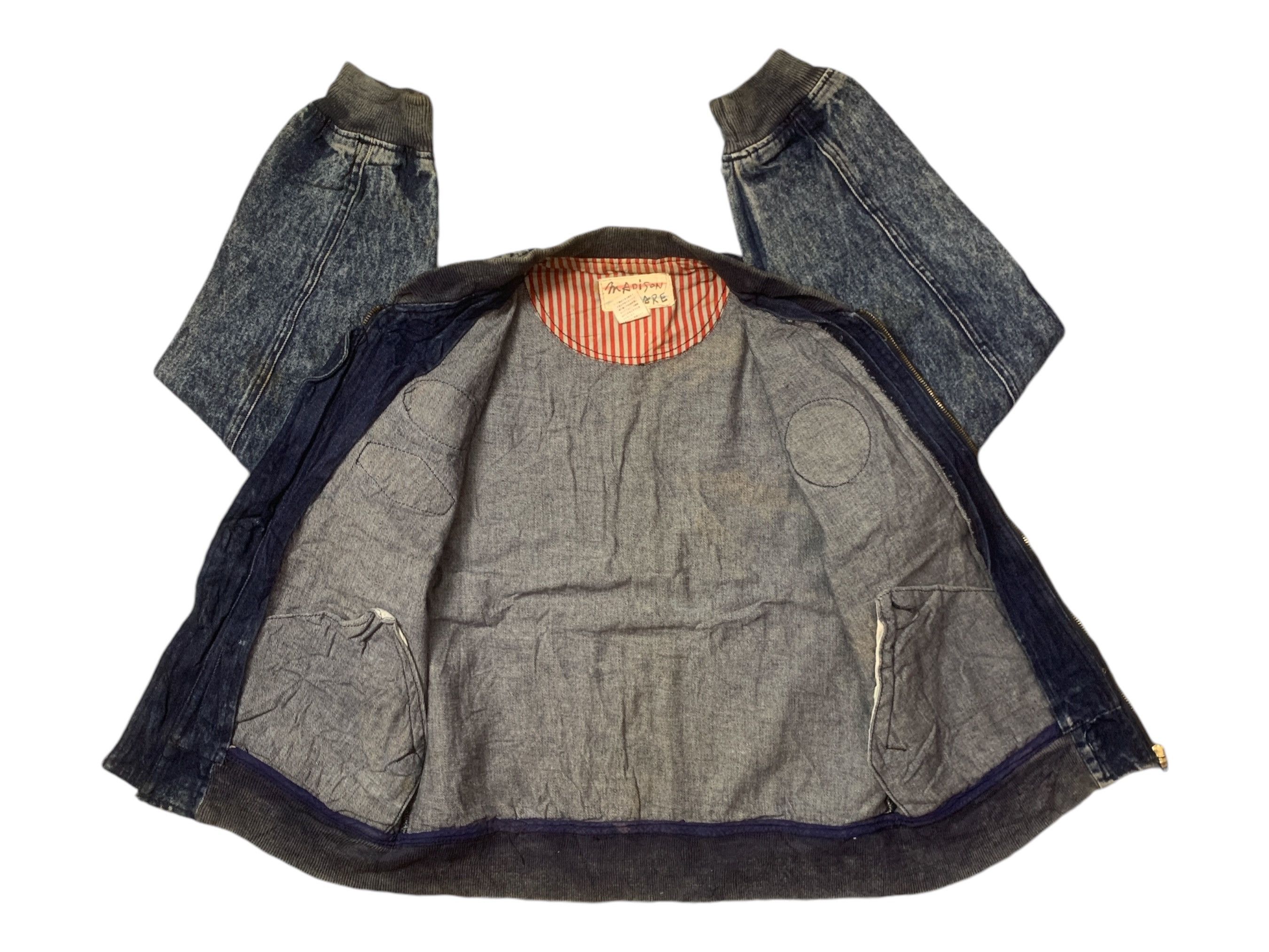 Vintage Rare Design Vintage Madison Square Racing Denim Jackets Size US S / EU 44-46 / 1 - 3 Thumbnail