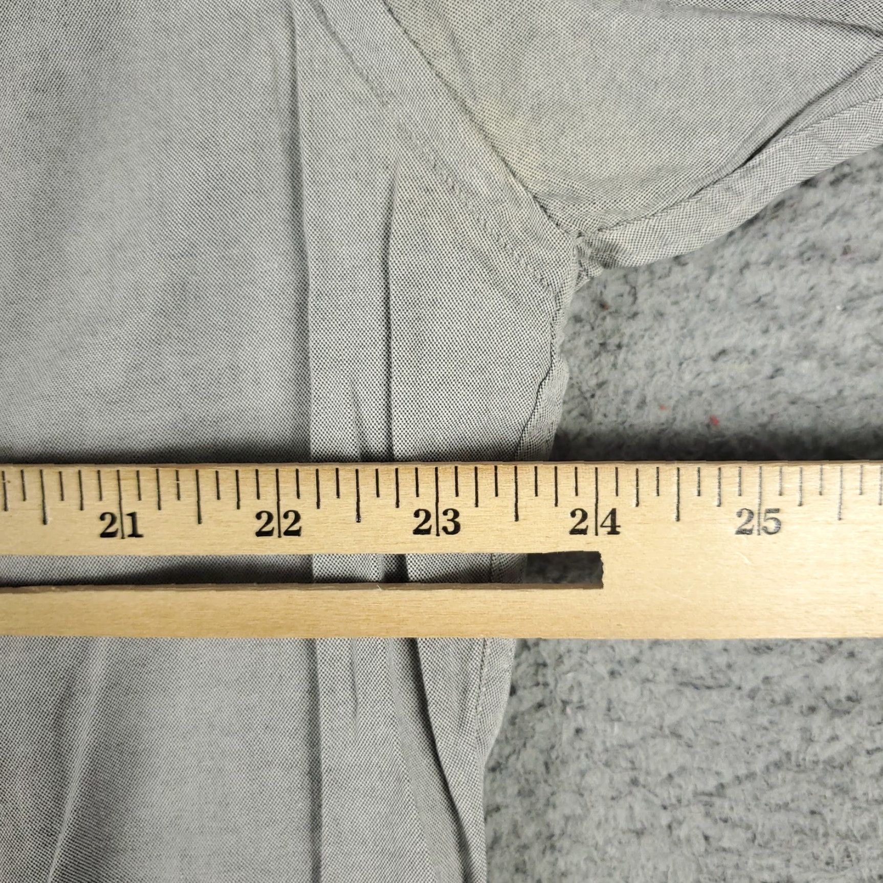 Tommy Hilfiger Tommy Hilfiger Shirt Mens 15 Gray Dress Button Up Long Sleeve Size 40R - 7 Thumbnail