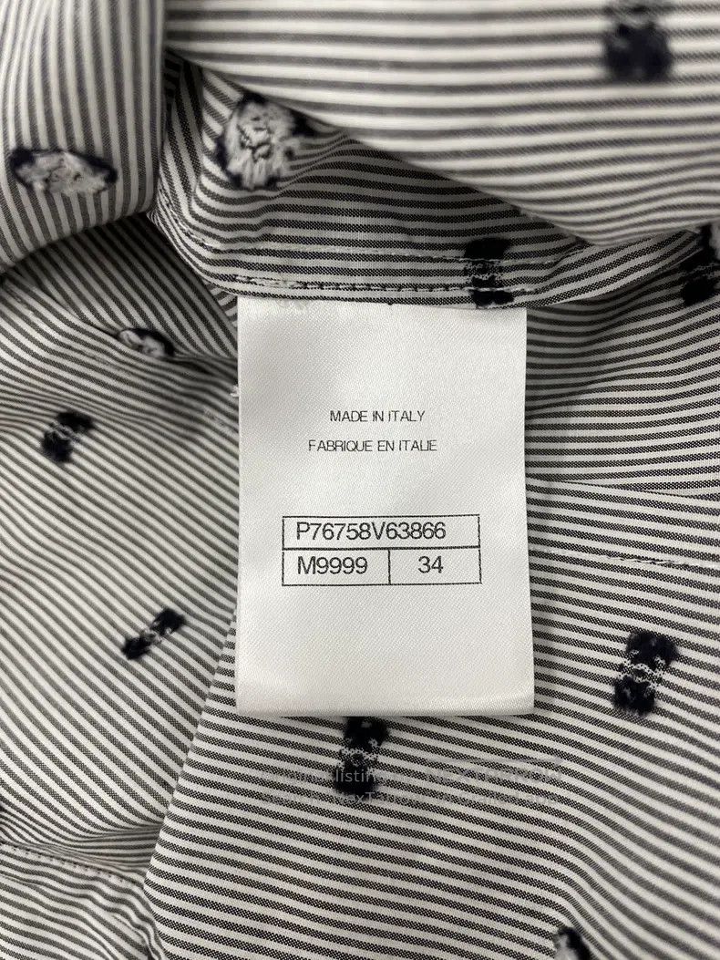 Chanel Chanel Diamond buckle striped pola dot full logo short sle Size XXS / US 00 / IT 34 - 5 Thumbnail