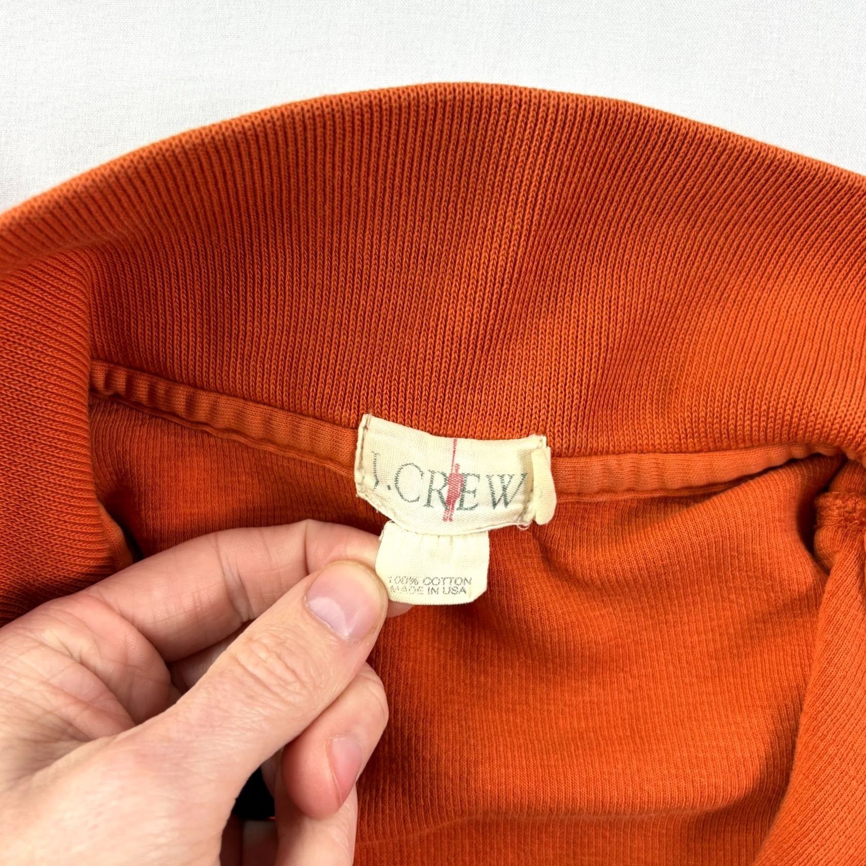 J.Crew VINTAGE J.CREW Oarsman Sweater Mens Small Orange 1/4 Zip Pullover Casual 90s Mens Size US S / EU 44-46 / 1 - 5 Thumbnail