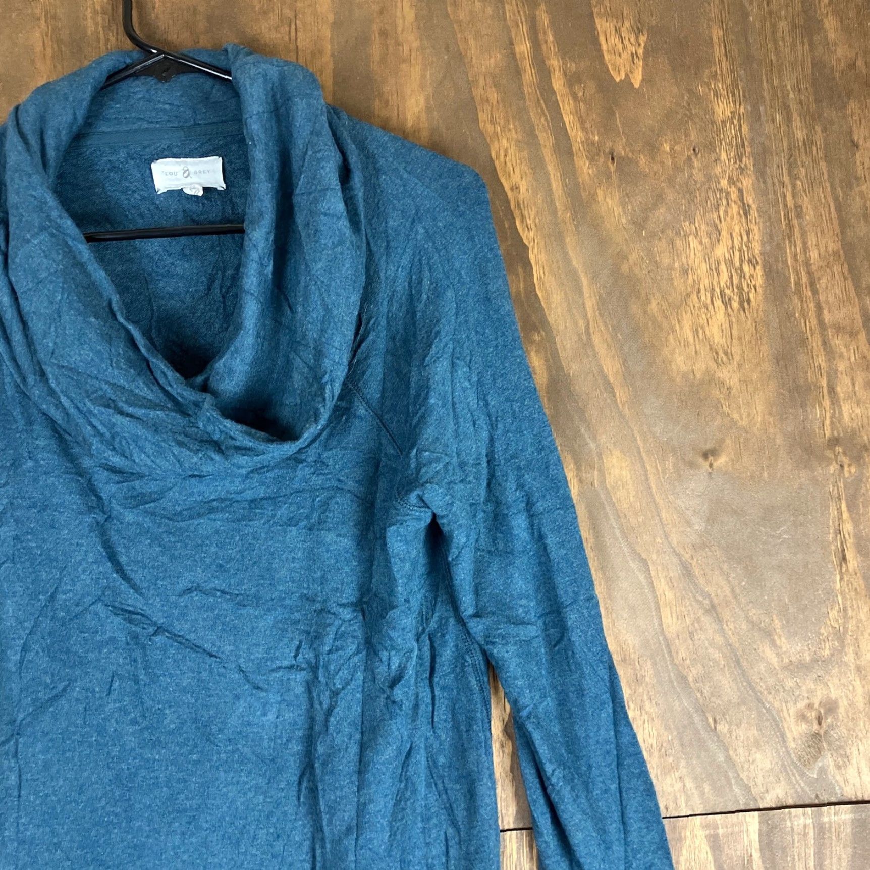 Lou & Grey Lou & Grey Womens Sweater Teal Cowl Neck Long Sleeve Soft Stretch Medium Size M / US 6-8 / IT 42-44 - 4 Thumbnail