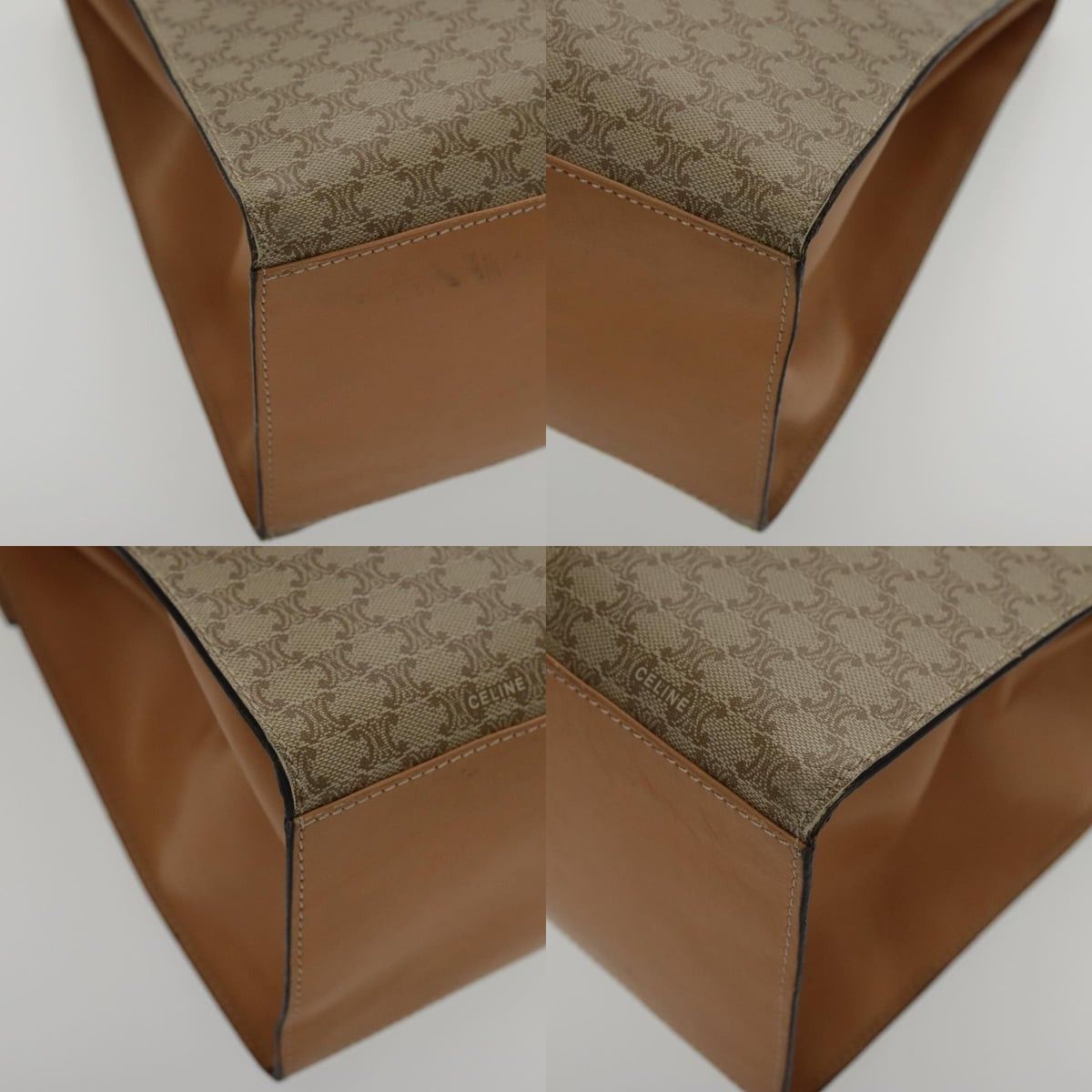 Celine CELINE Macadam Canvas Hand Bag Coated Canvas Beige Size ONE SIZE - 10 Thumbnail