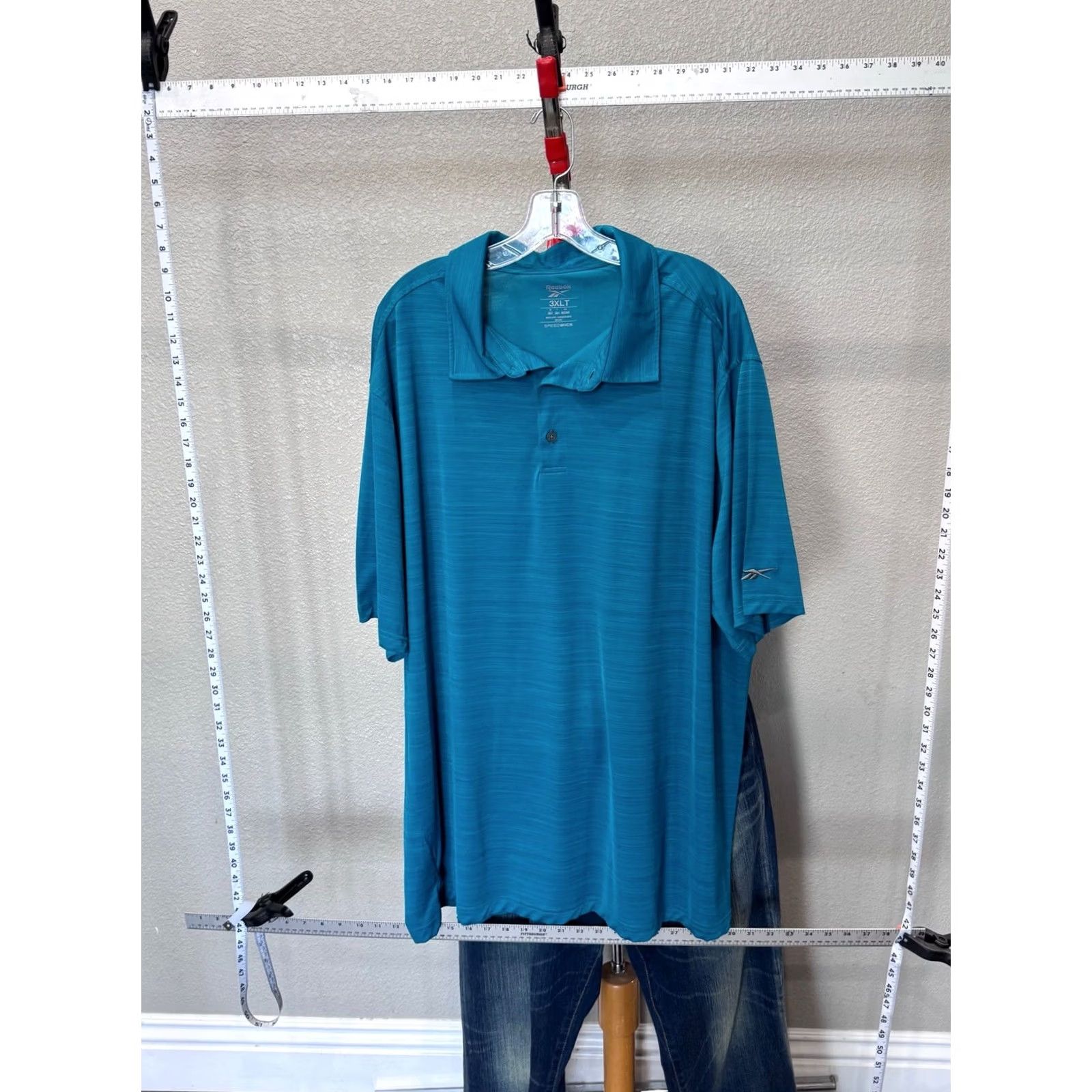 Reebok Reebok POLO SHIRT Golf Sea Green Stripe 3XLT 3XL Tall Mens Size US XXL / EU 58 / 5 - 2 Thumbnail