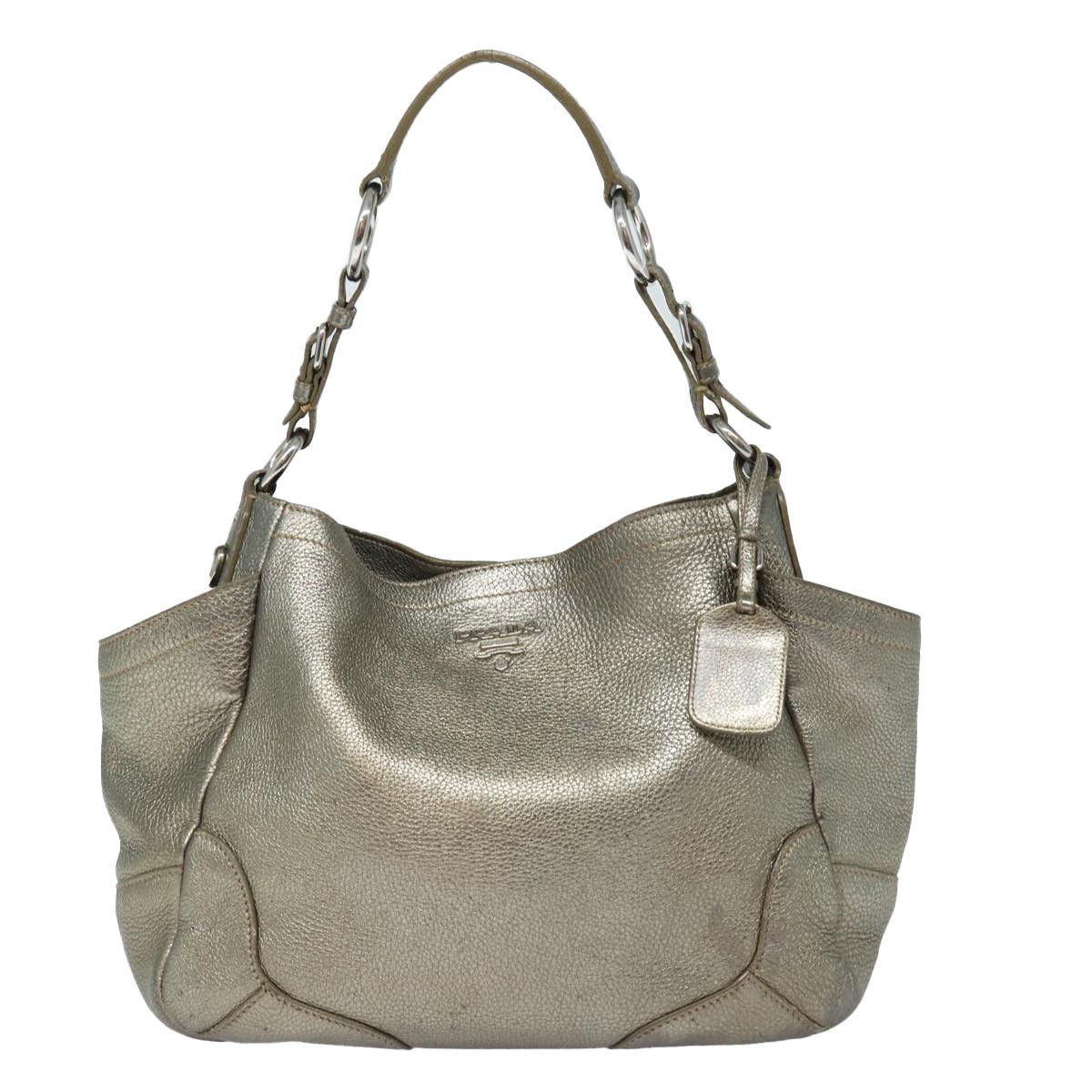 Prada Gold Leather Shoulder Bag (Pre-Owned) Size ONE SIZE - 1 Thumbnail