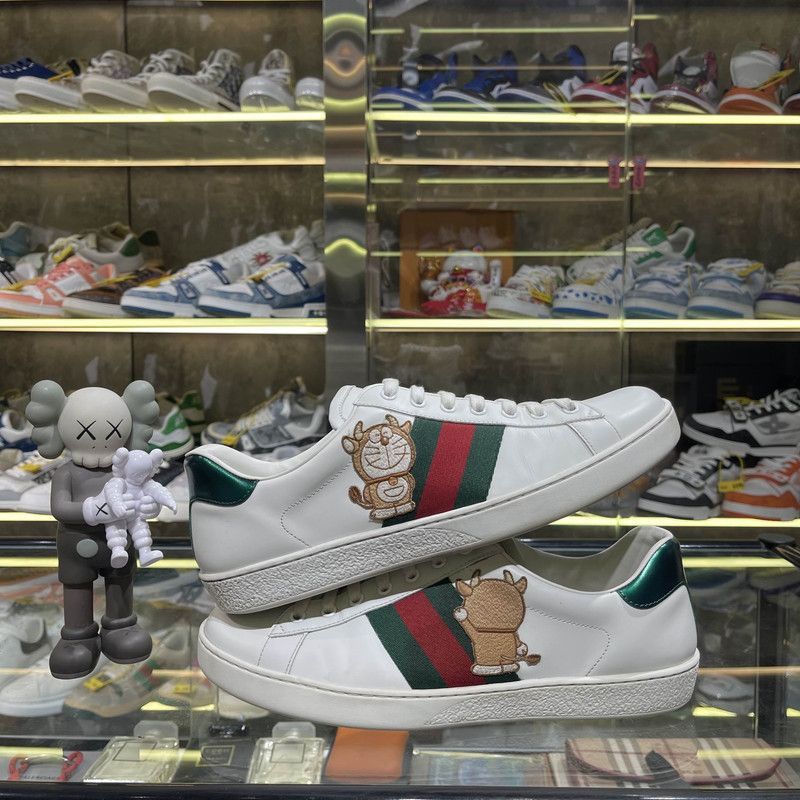 Gucci Gucci x Doraemon Ace White Sneakers - Size US 10.5 / EU 43-44 - 8 Thumbnail