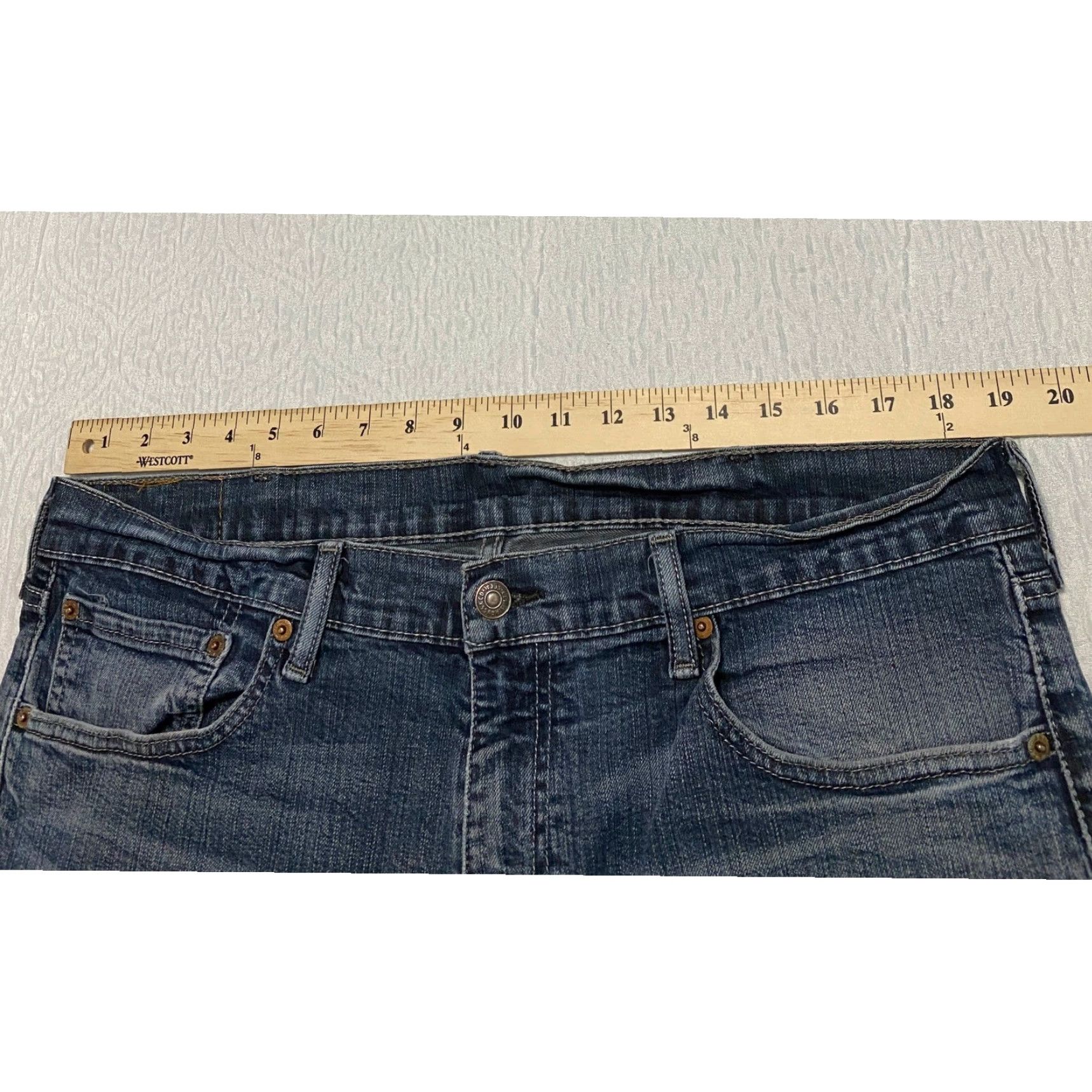 Levi's Levi's 505 Jeans Mens Regular Fit Straight 38x29 Blue Denim Zip Button Stretch Comfort Pockets Size US 38 / EU 54 - 6 Thumbnail