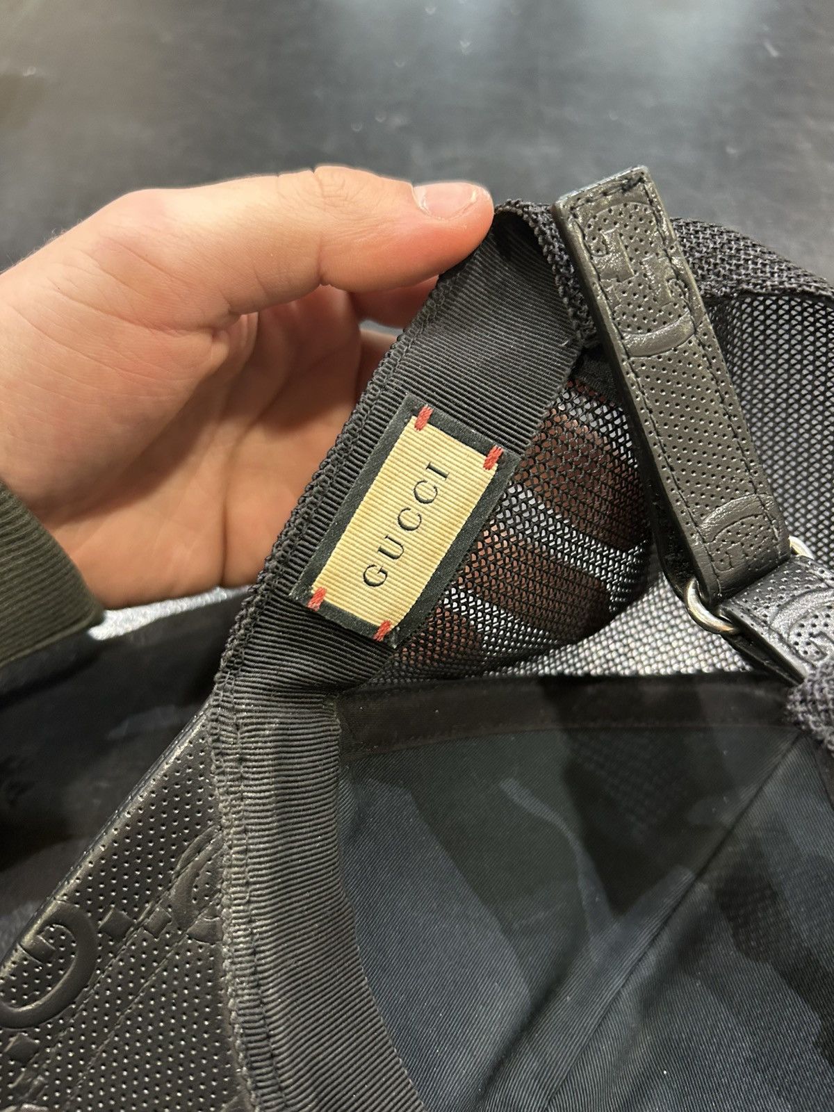 Gucci Gucci Leather Monogram Trucker Hat Size ONE SIZE - 6 Thumbnail