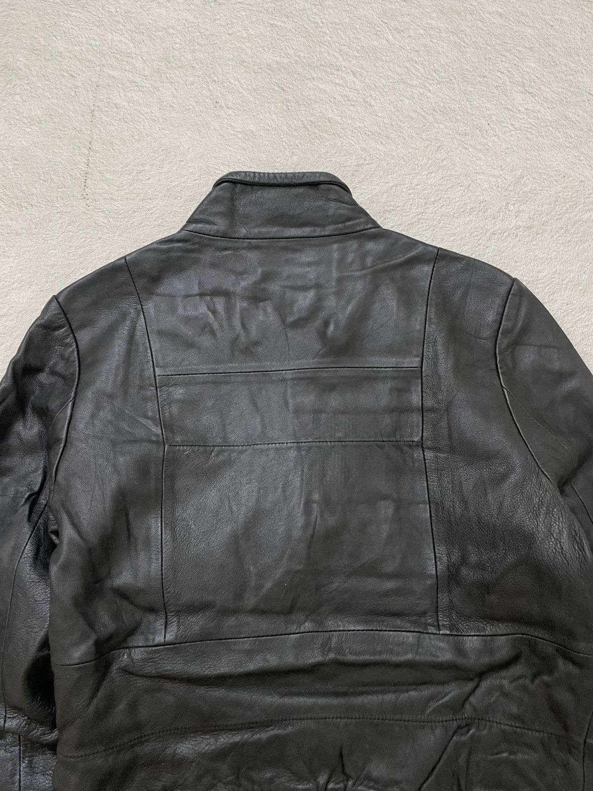 If Six Was Nine 2000s Japan Leather Boxy Jacket Ribbed Moto ifsix LGB Italy Size US XS / EU 42 / 0 - 11 Thumbnail