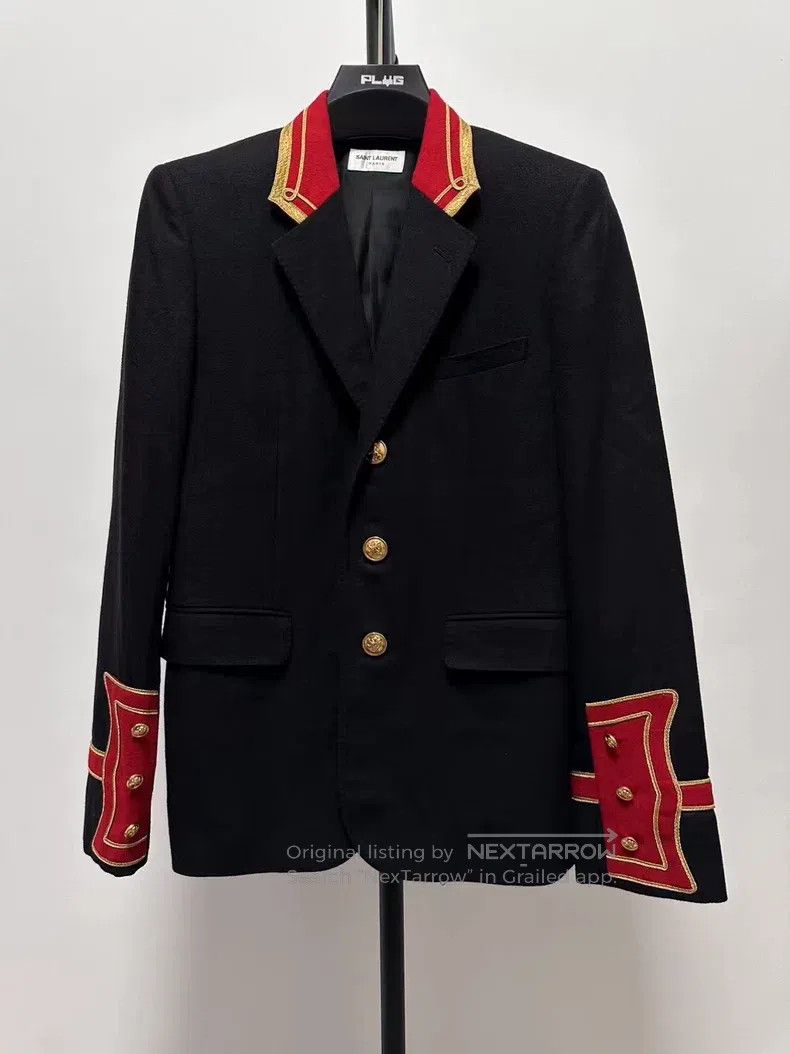 Saint Laurent Paris Saint Laurent Paris Black and Red Court Jacket Size US M / EU 48-50 / 2 - 1 Thumbnail