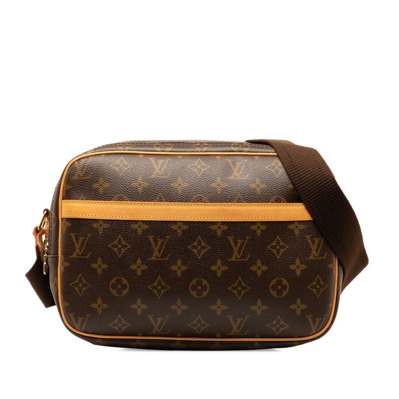 image of Louis Vuitton Monogram Reporter Pm in Brown, Women's