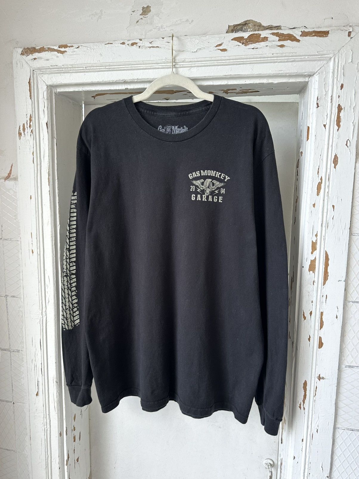 Vintage Gas Monkey Garage Black Made in USA Long Sleeve Size US L / EU 52-54 / 3 - 2 Thumbnail