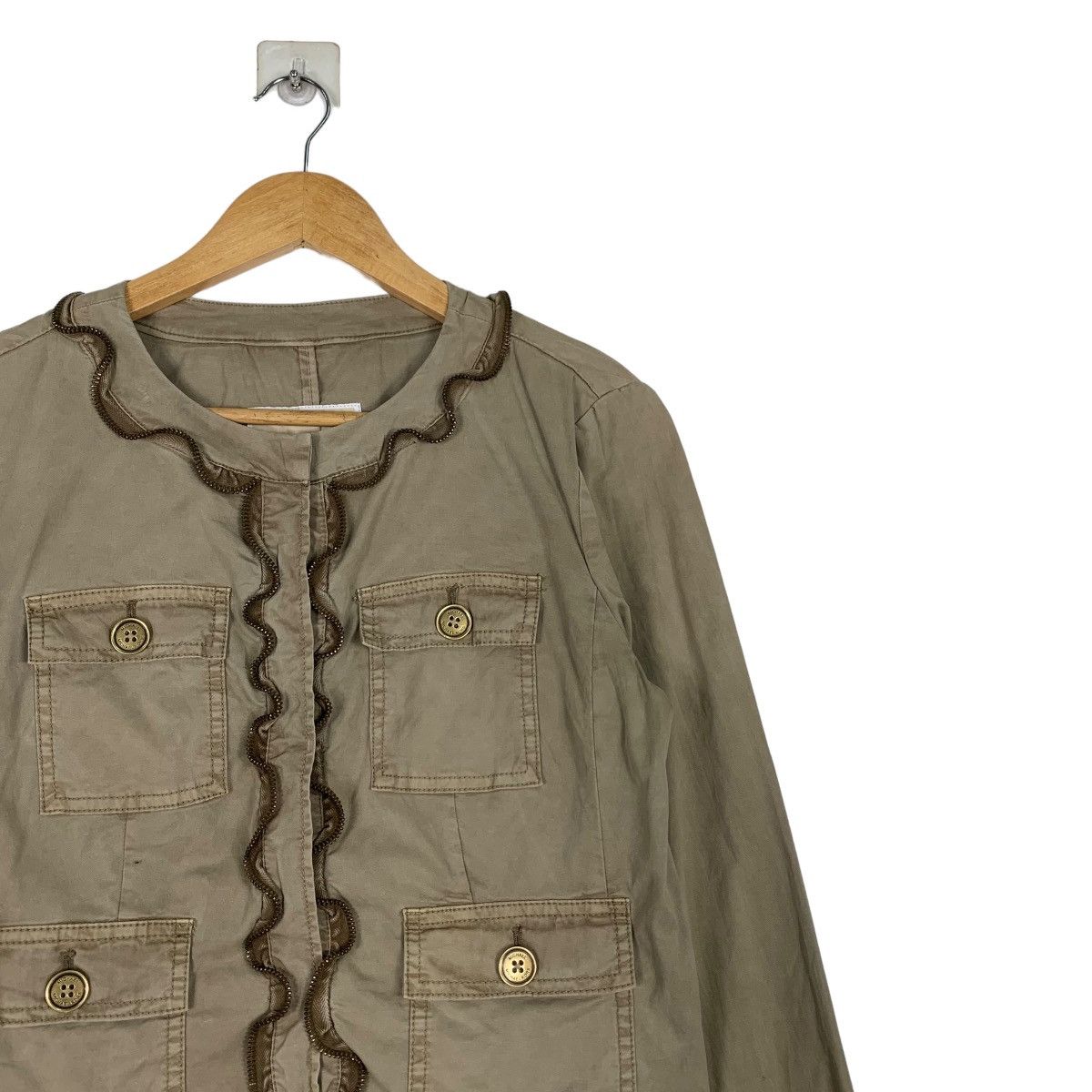 Michael Kors MICHAEL KORS Japan Four Pocket Cotton Crop Jacket #1157-C53 Size M / US 6-8 / IT 42-44 - 3 Thumbnail