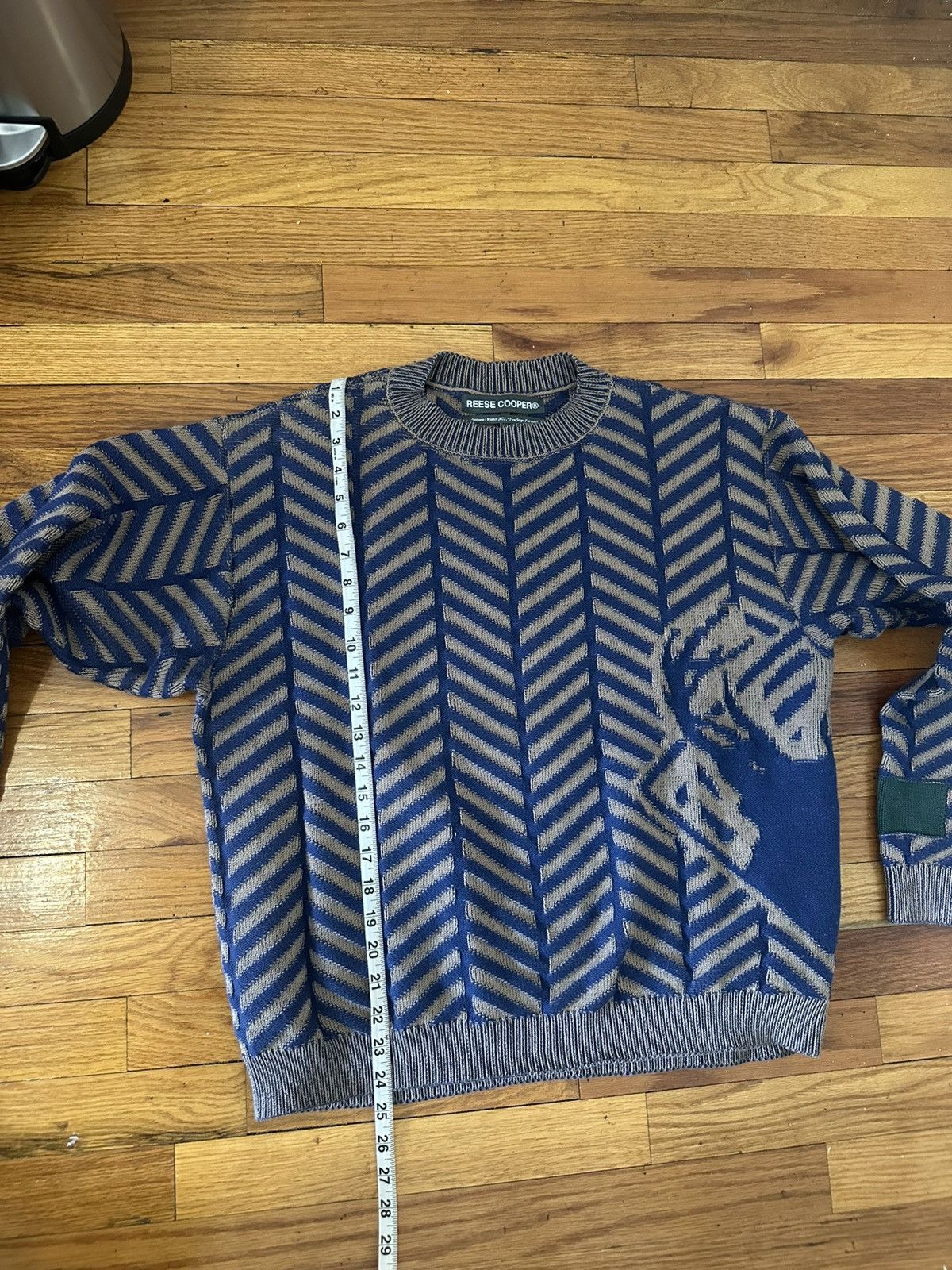 Reese Cooper Reese Cooper Herringbone Deer Head Sweater Size L Size US L / EU 52-54 / 3 - 7 Thumbnail