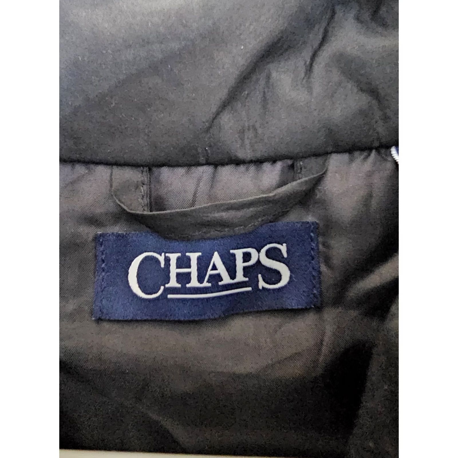 Chaps Chaps Signature Black Puffer Vest Full Zip Pockets LOGO Embroider Mens Sz L Tall Jacket Size US L / EU 52-54 / 3 - 4 Thumbnail