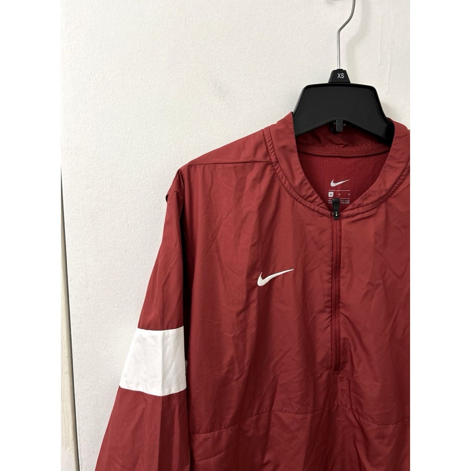 Nike Nike Track Jacket Mens Medium Red Lightweight Pullover 1/4 Zip L/S AO5858-613 Size US M / EU 48-50 / 2 - 4 Thumbnail